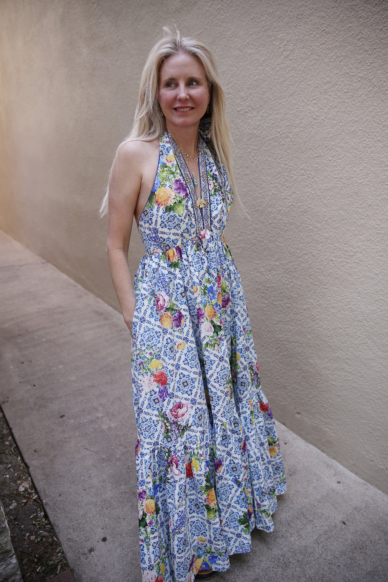 Ruffle Hem Halter Dress Wall To Wall Wonders