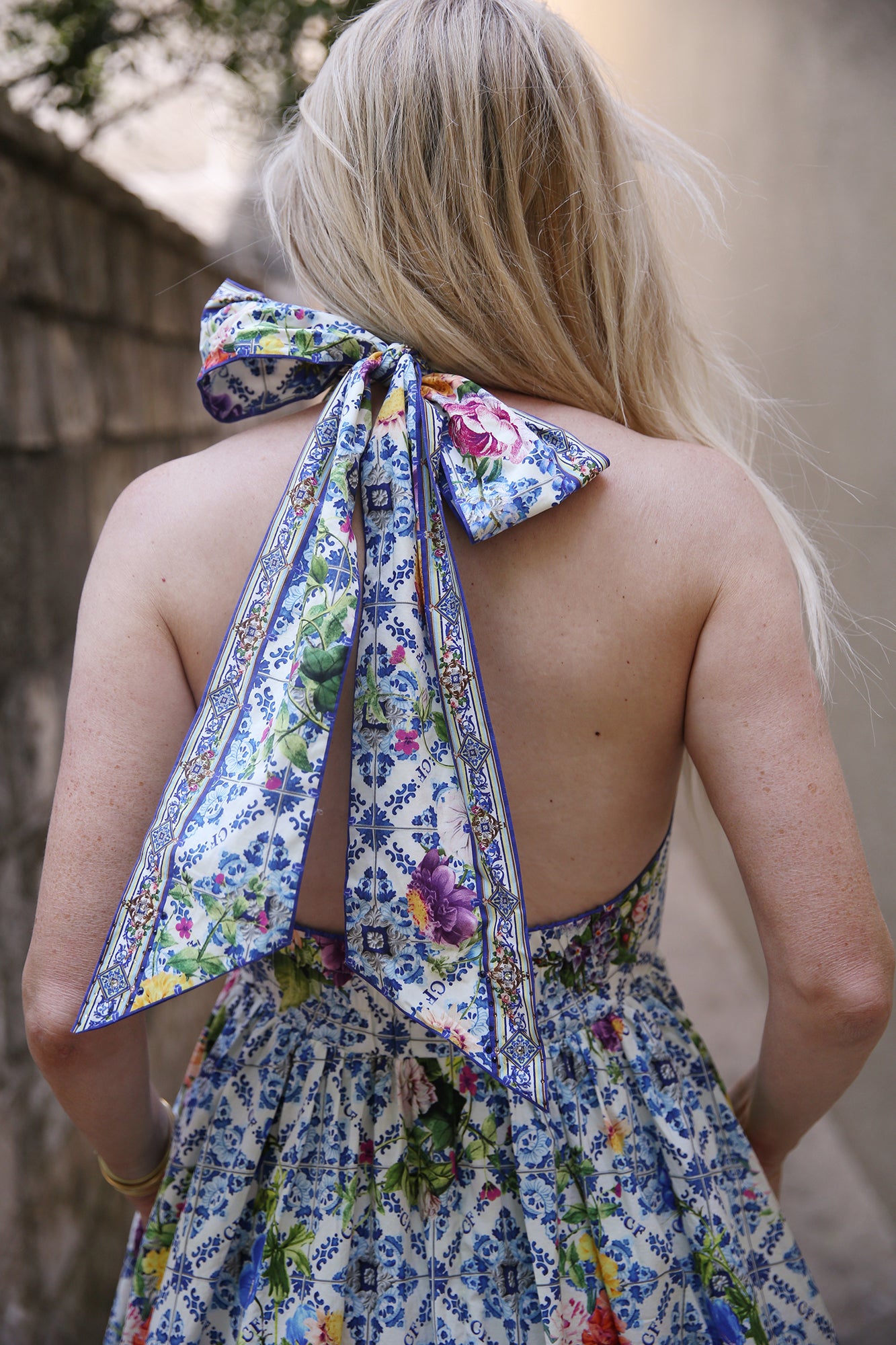 Ruffle Hem Halter Dress Wall To Wall Wonders