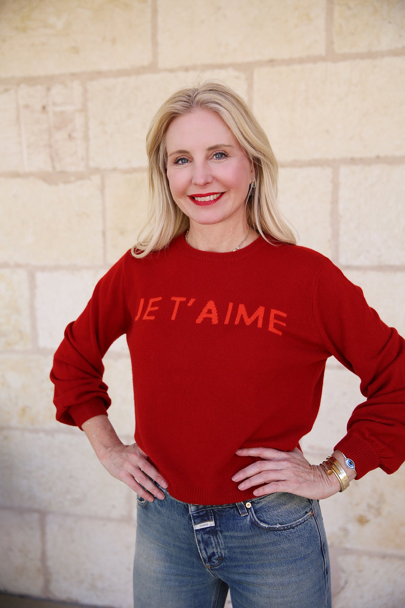 Ryann Sweater Je T'Aime Red