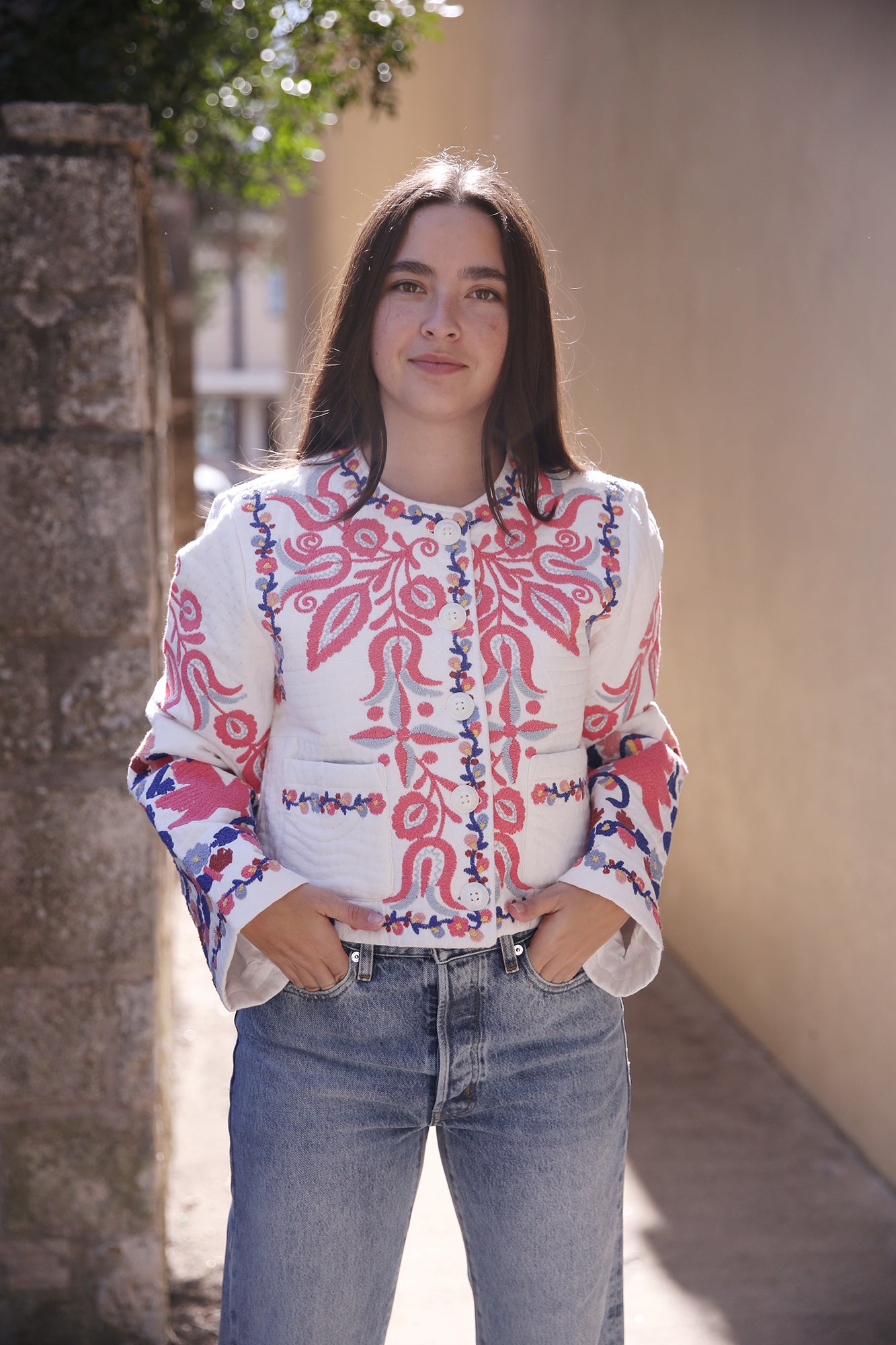 Eevi Embroidered Twill Jacket