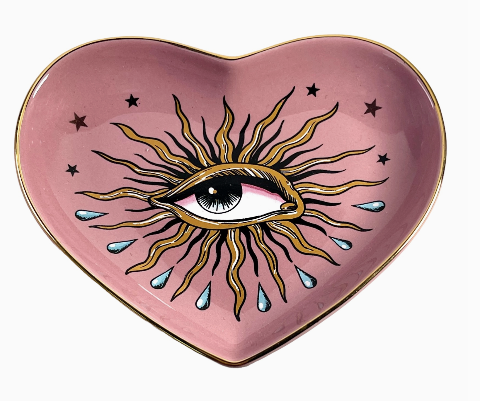 Pink Pop Art Eye Heart Dish