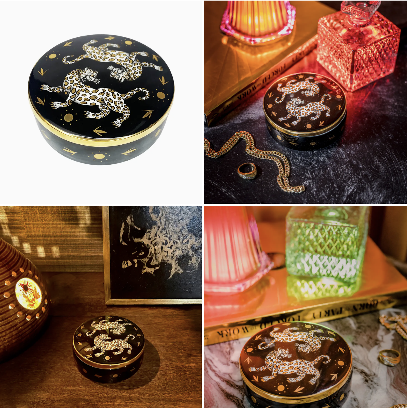 Leopard Horizon Ceramic Trinket Box