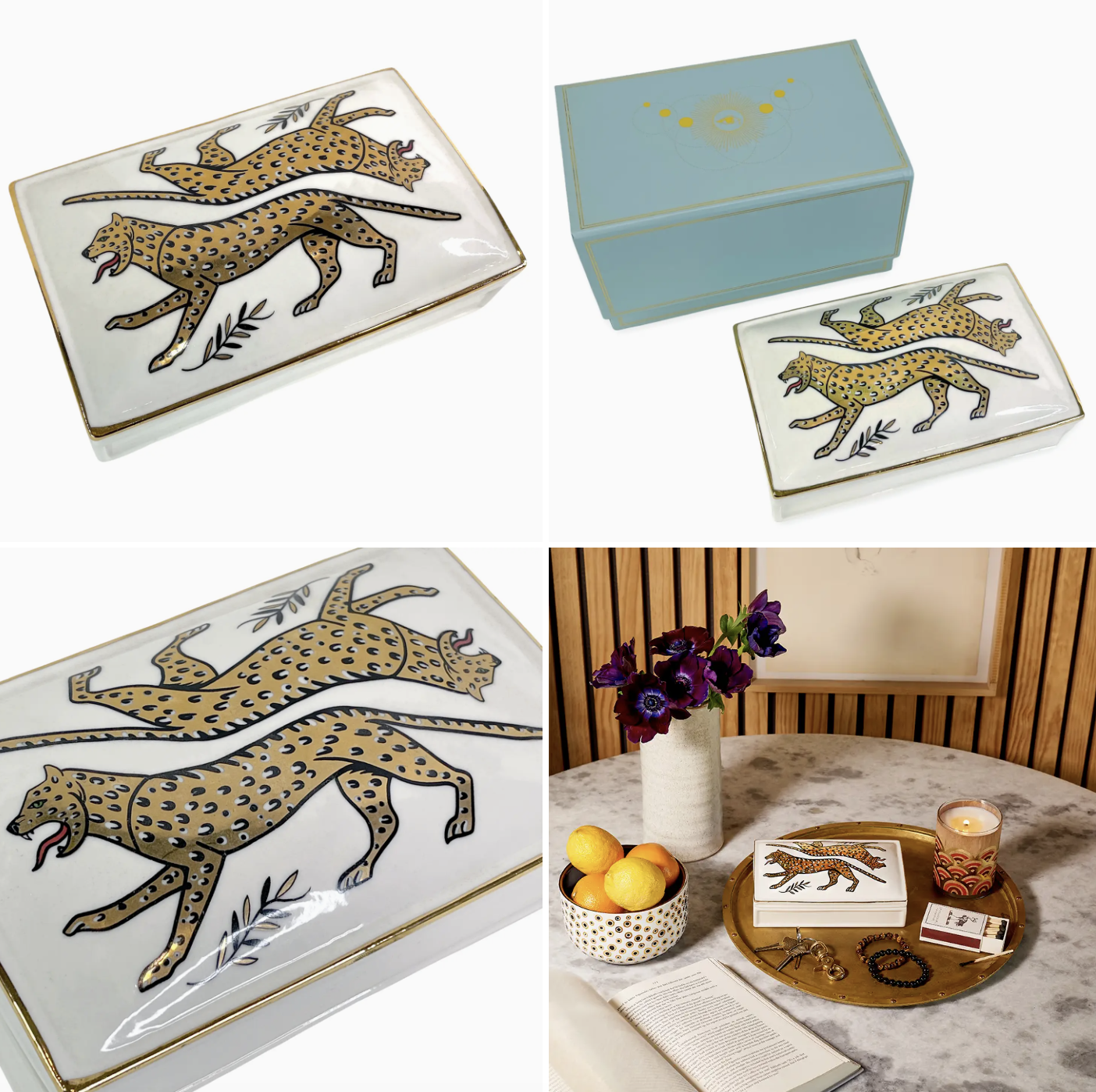 Duo Leopard Ceramic Box