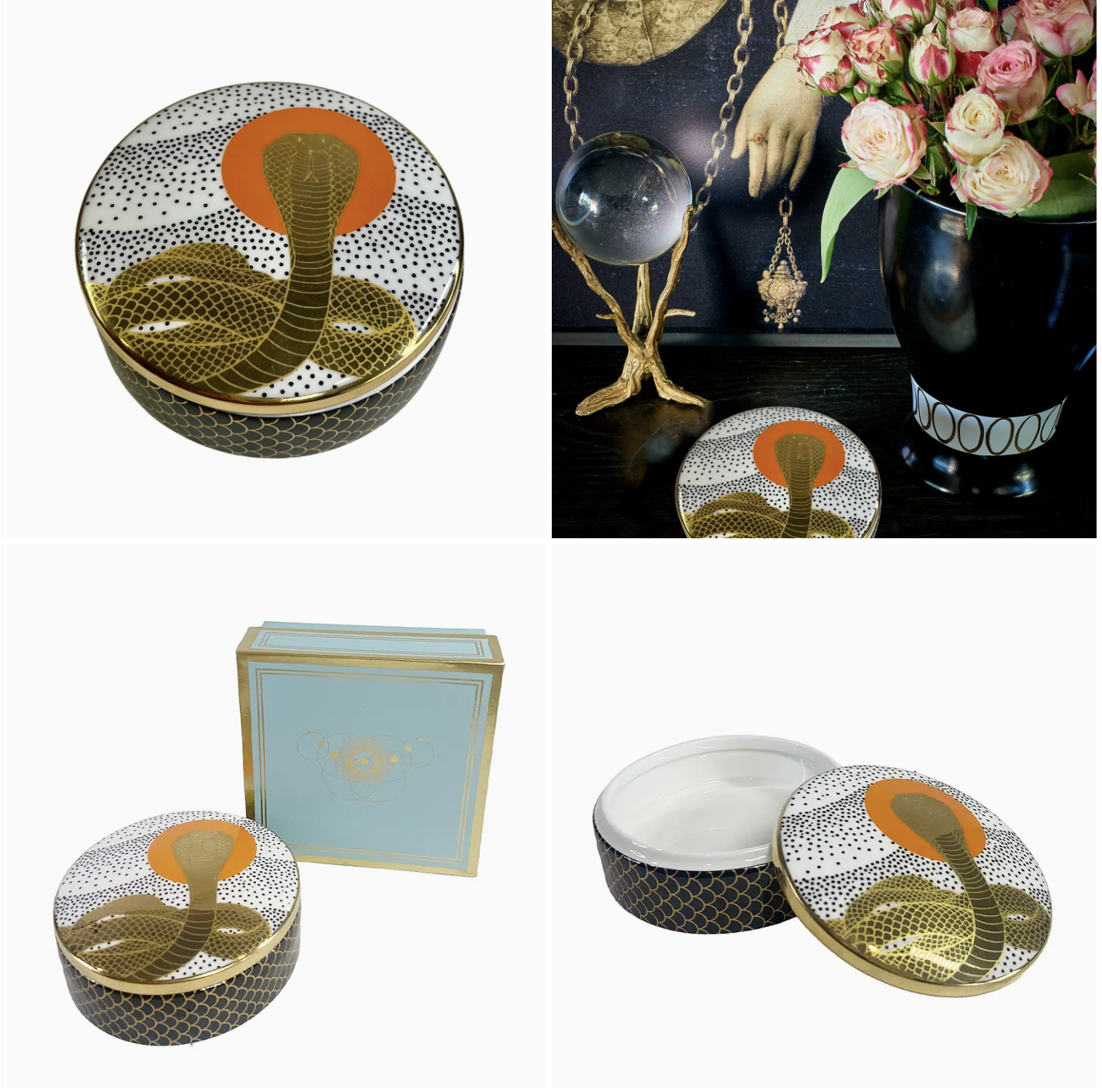 Cobra Rising Ceramic Trinket Box