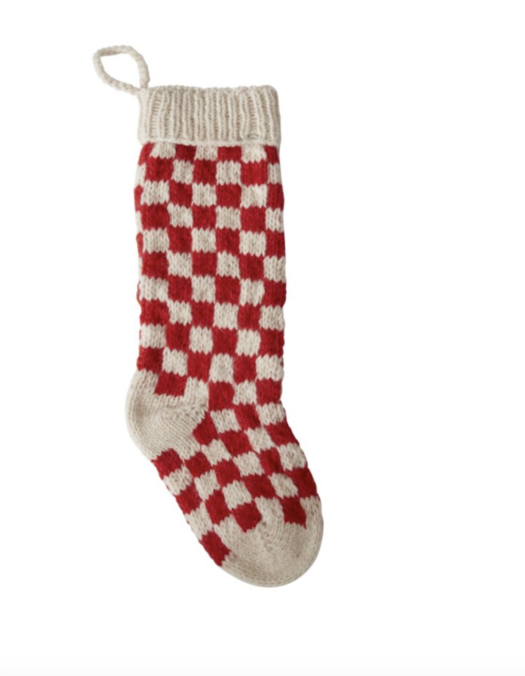 Red Damier Stocking