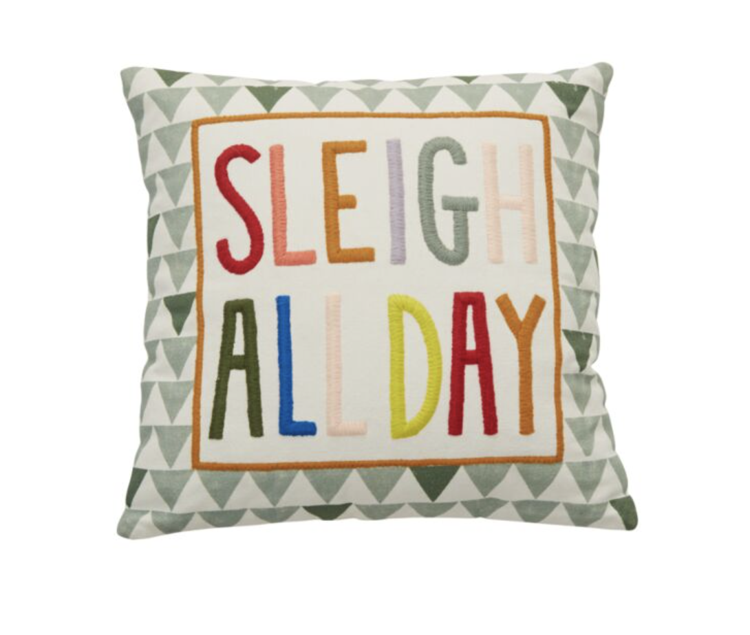 Sleigh All Day Brights Pillow