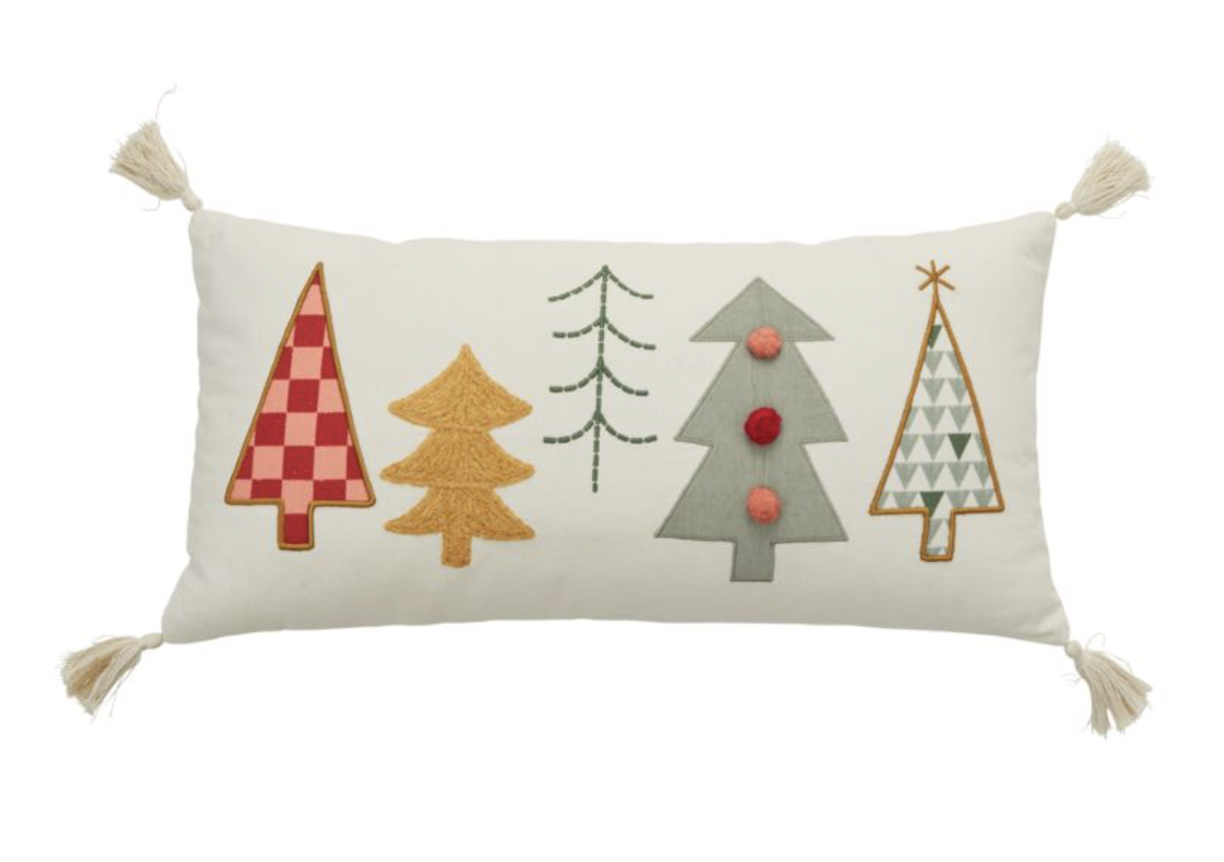 Winter Trees Brights Pillow