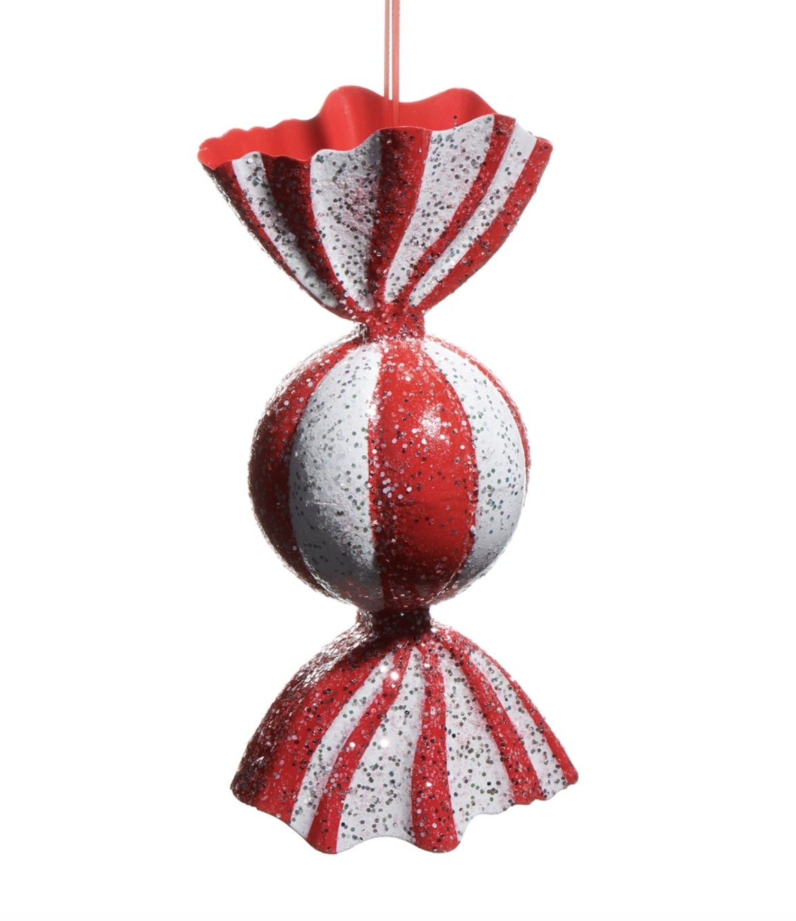 10.25" Red and White Candy Ornament