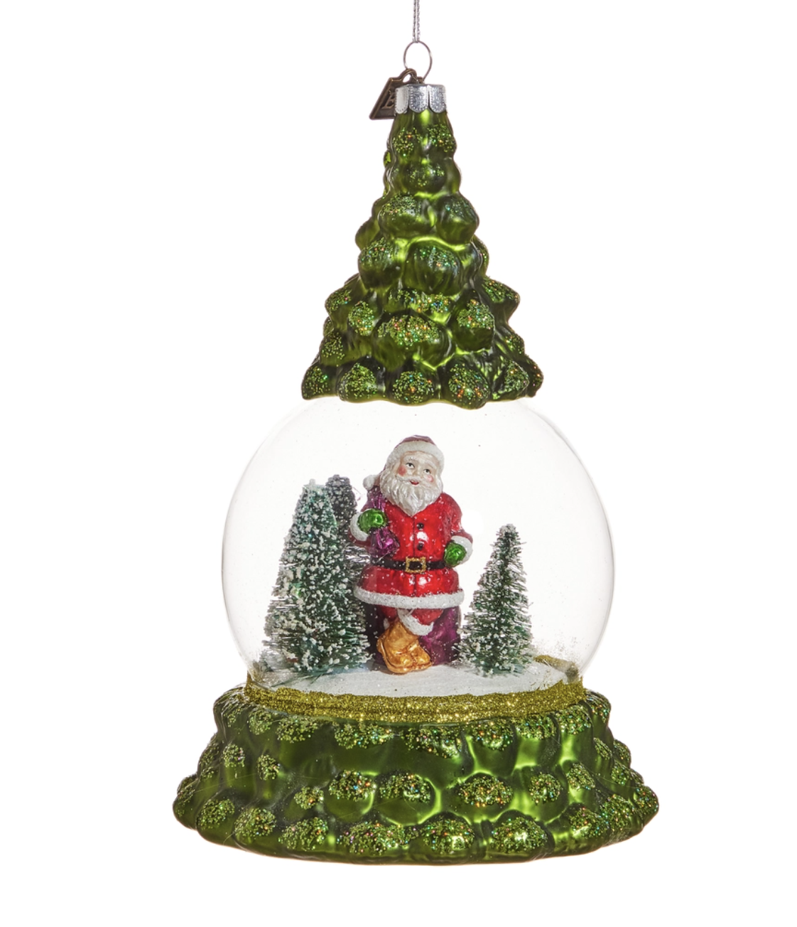 Santa in the Forest Ornament