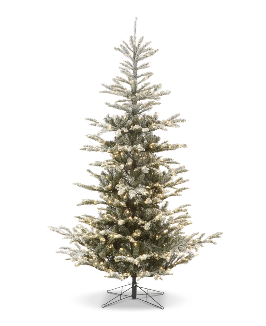 7.5' Snowy Norwegian Spruce with Brilliant Color Change LED Lights