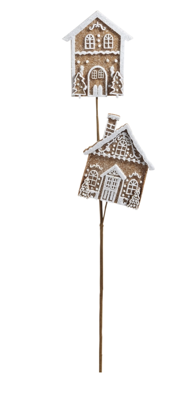 25.5" Gingerbread House Spray