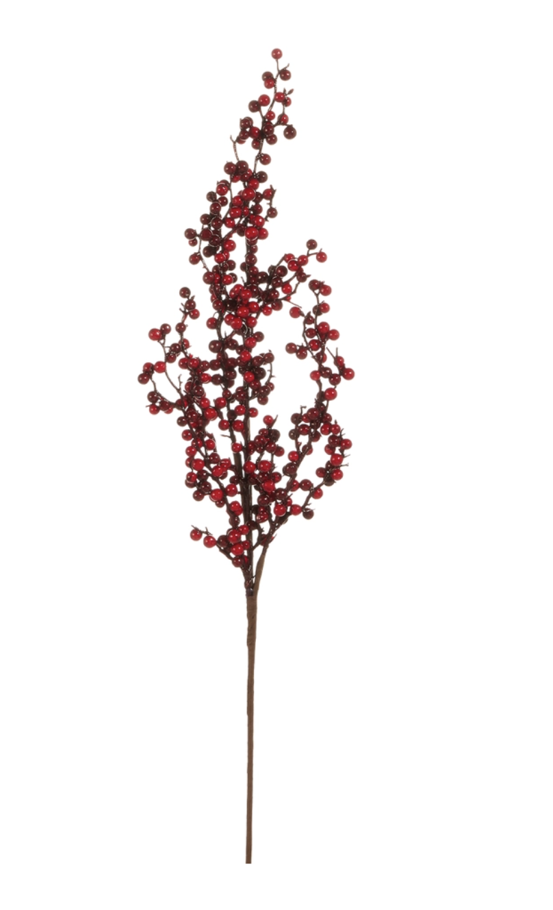 30" Red Berry Branch