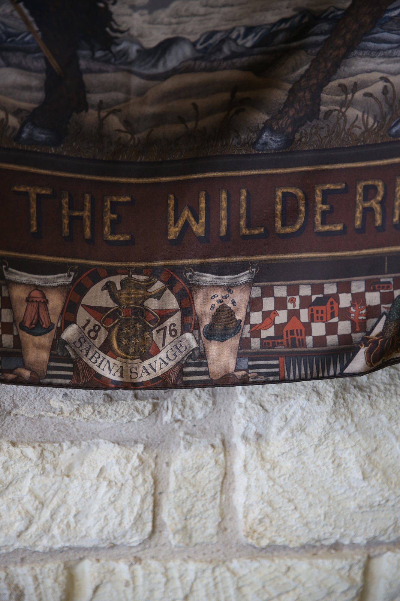 Secrets of the Bison Wild Americana Silk Twill 90cm x 90cm Square Scarf
