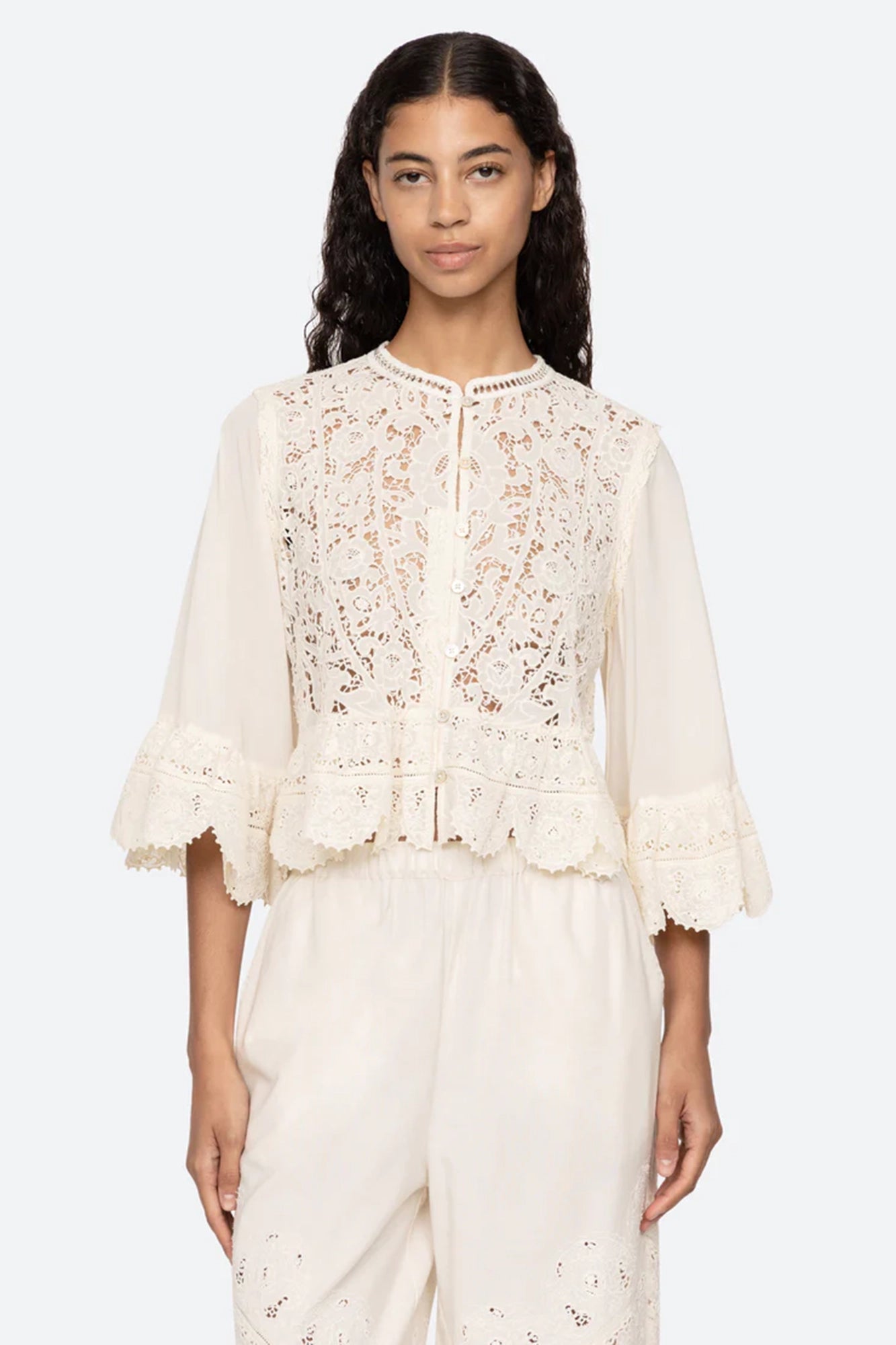 Shanna Lace 3/4 Top