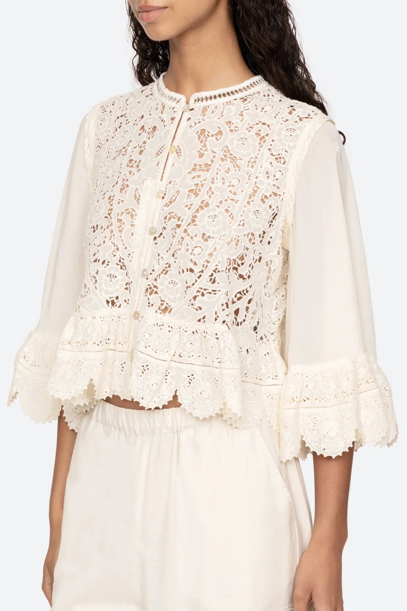 Shanna Lace 3/4 Top