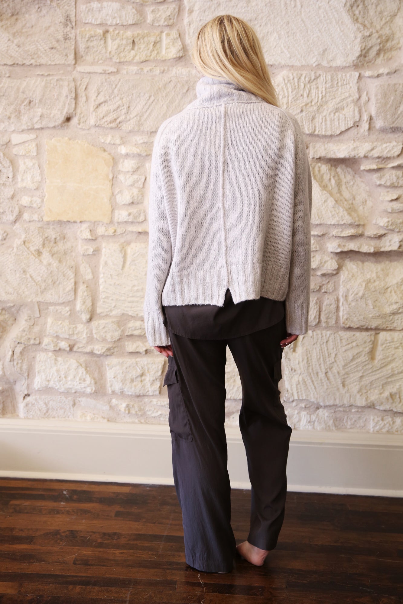 Silk Satin Cargo Pants Mulch