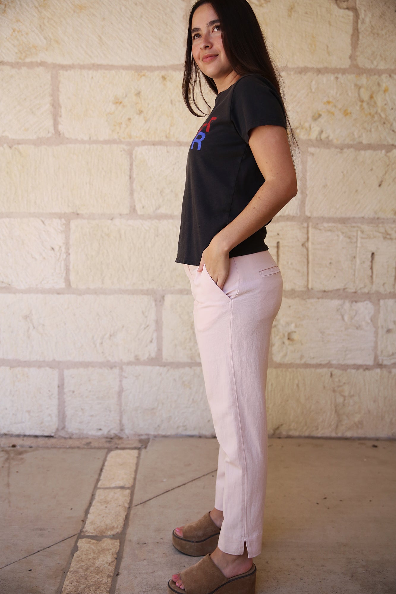 Sonnett Slim Pants Morning Rose