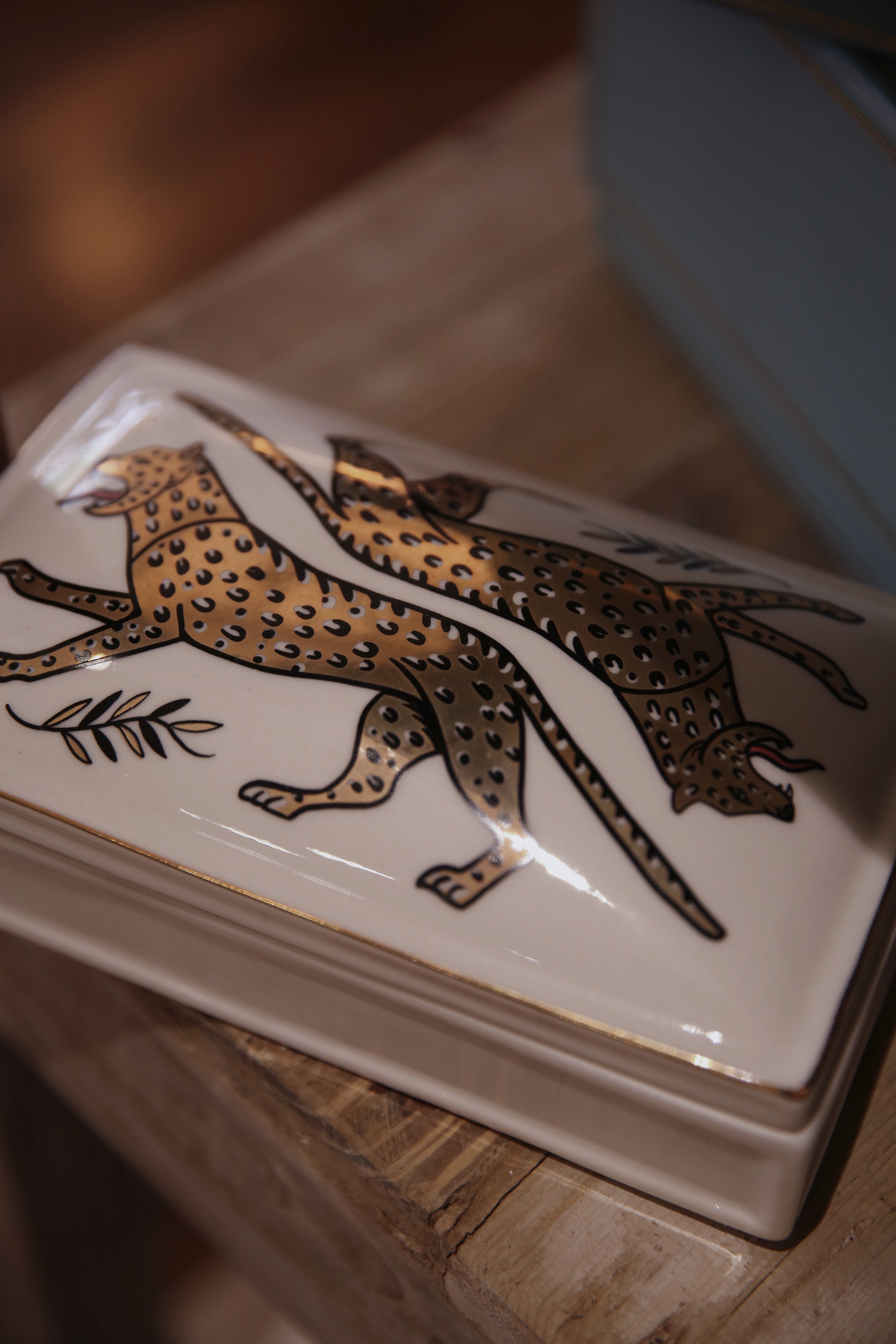 Duo Leopard Ceramic Box