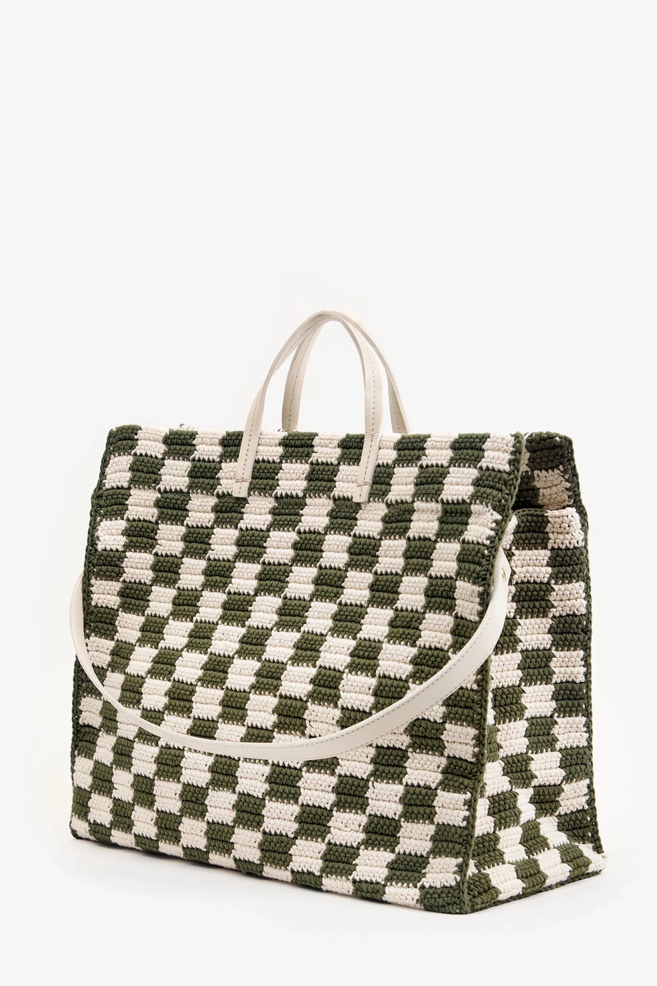 Summer Simple Tote Olive/Cream