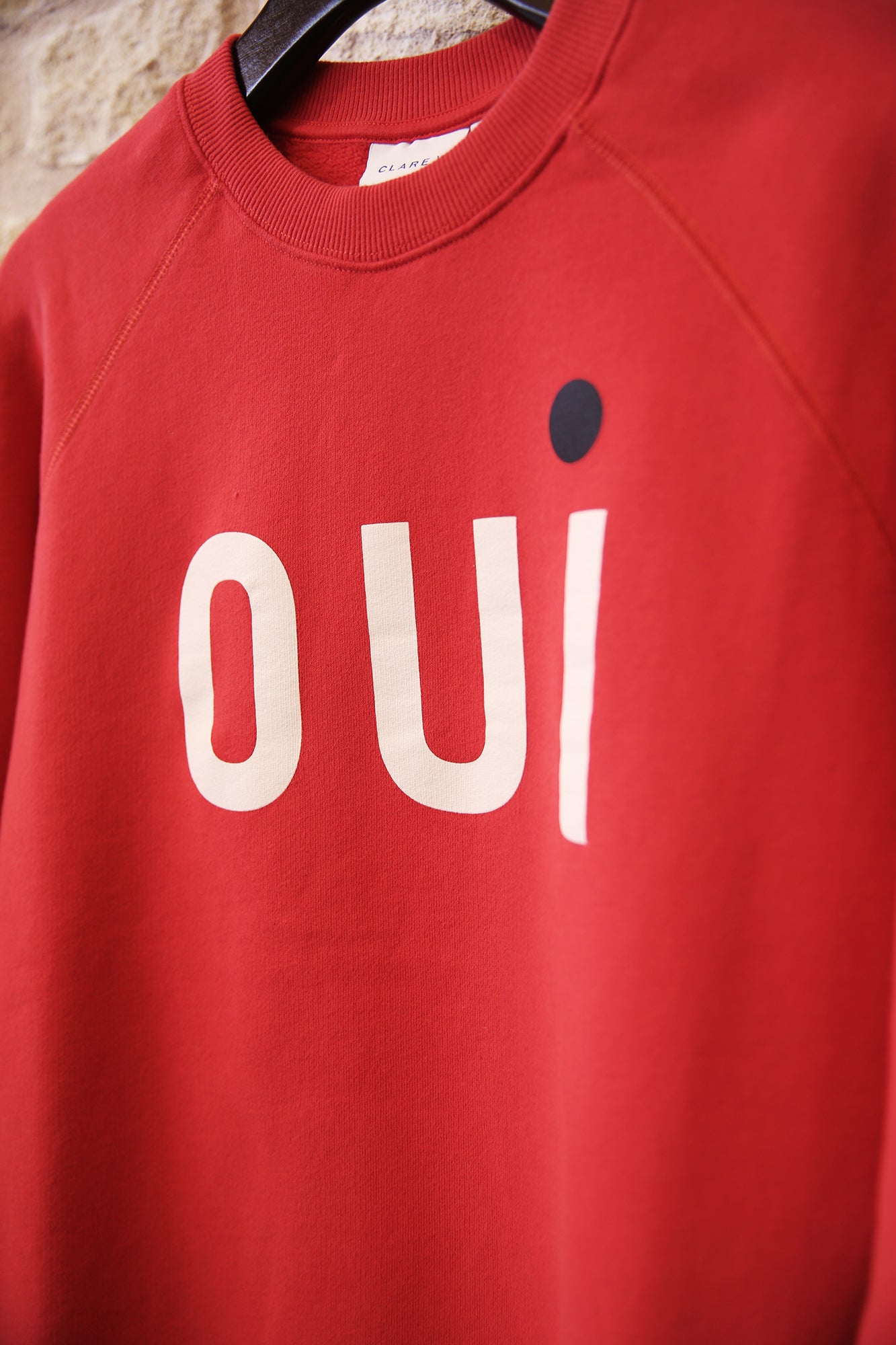 Sweatshirt Super Red w/Cream & Black Oui
