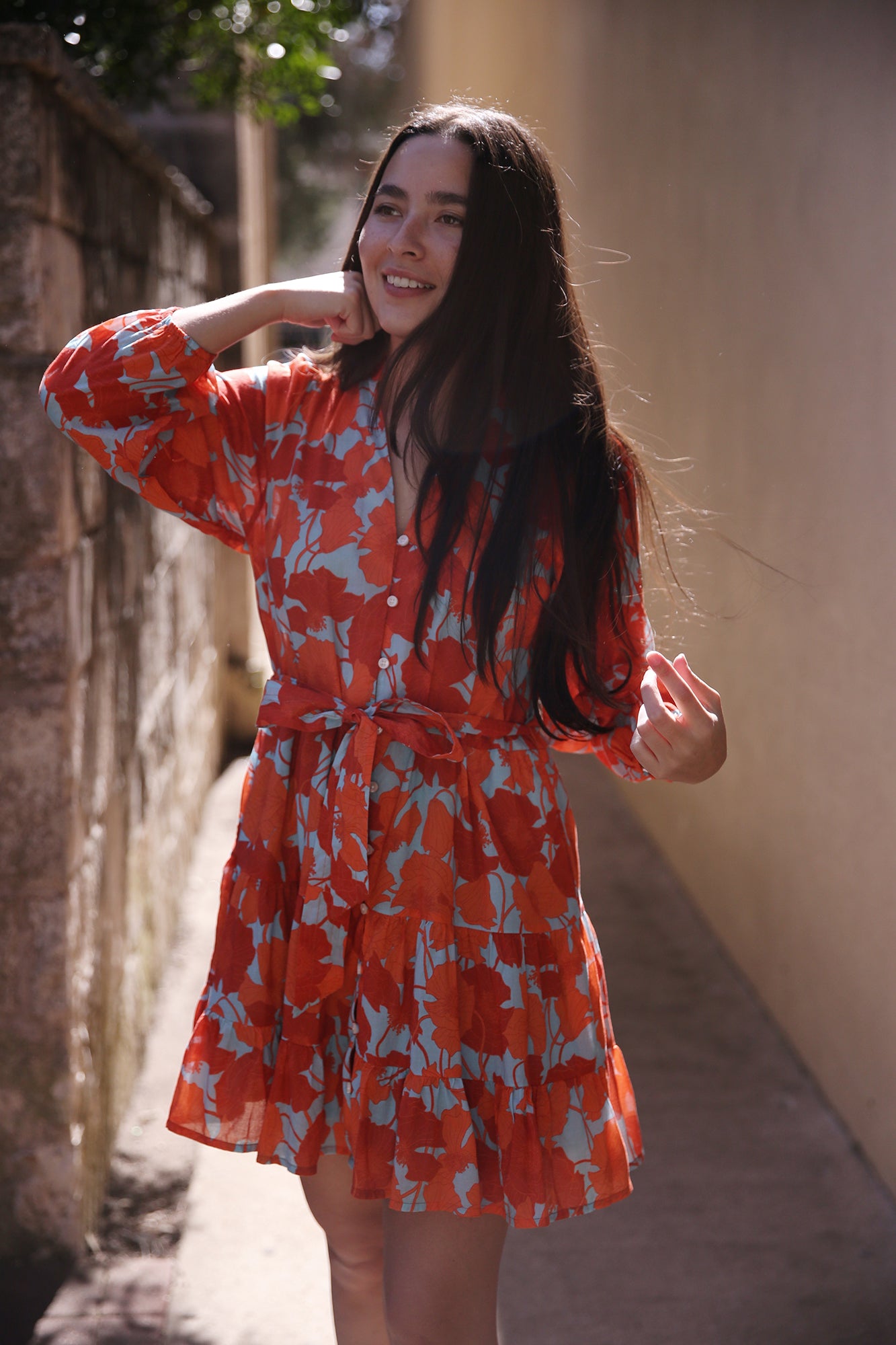 Celeste Dress Shoreline Poppy