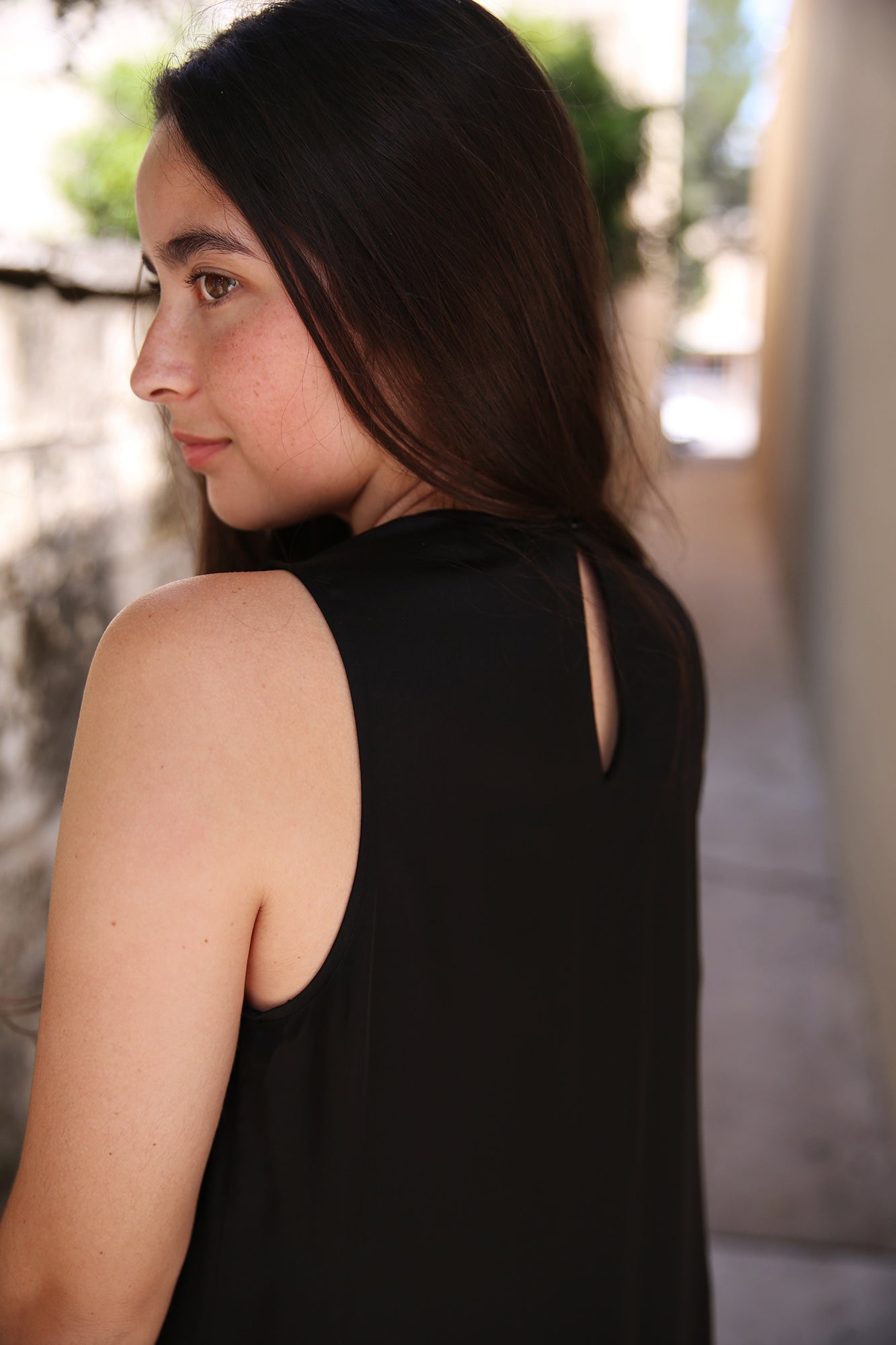 Tessa High Neck Sleeveless Maxi Dress Black