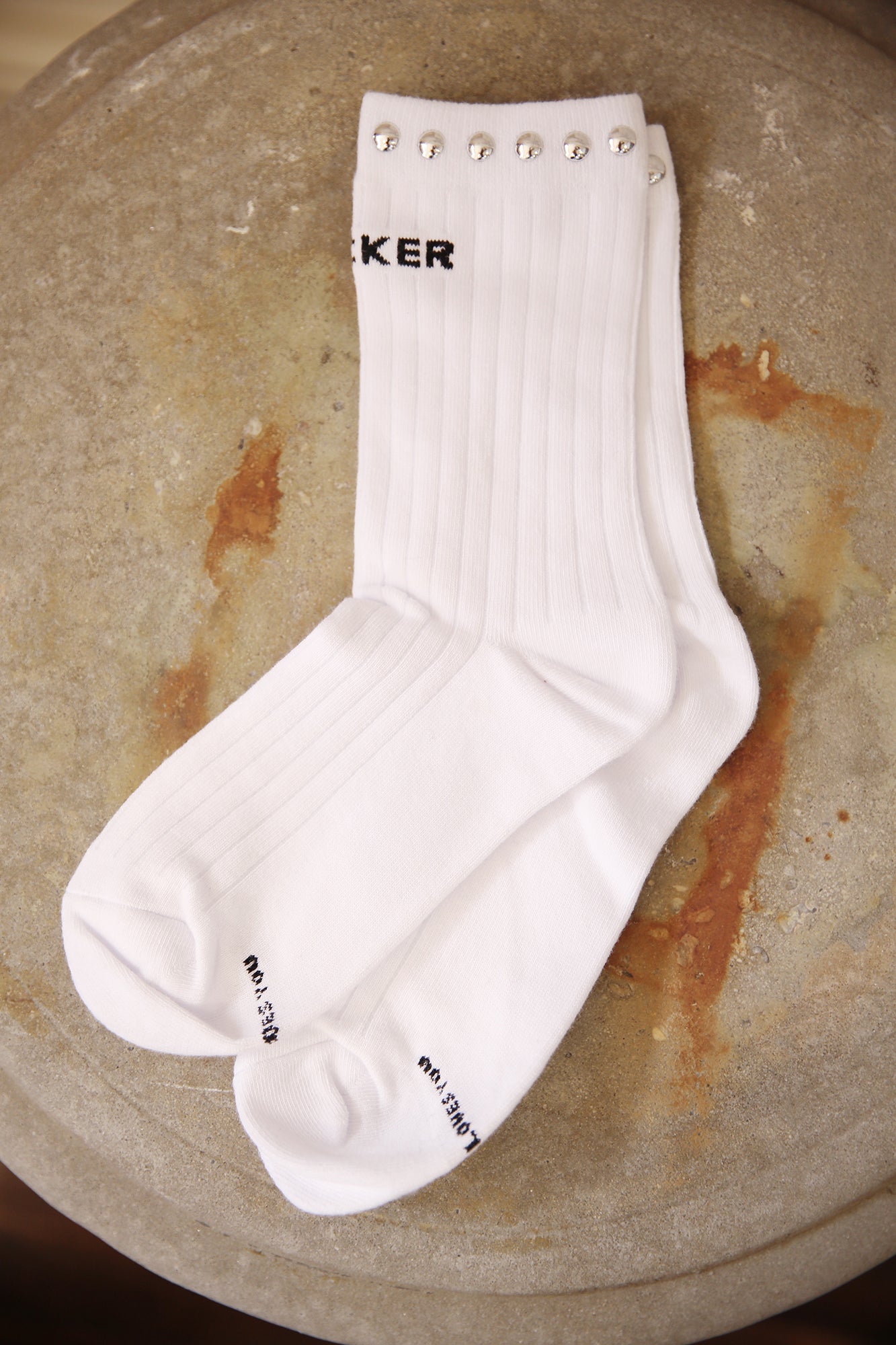 The Half Step White Studded