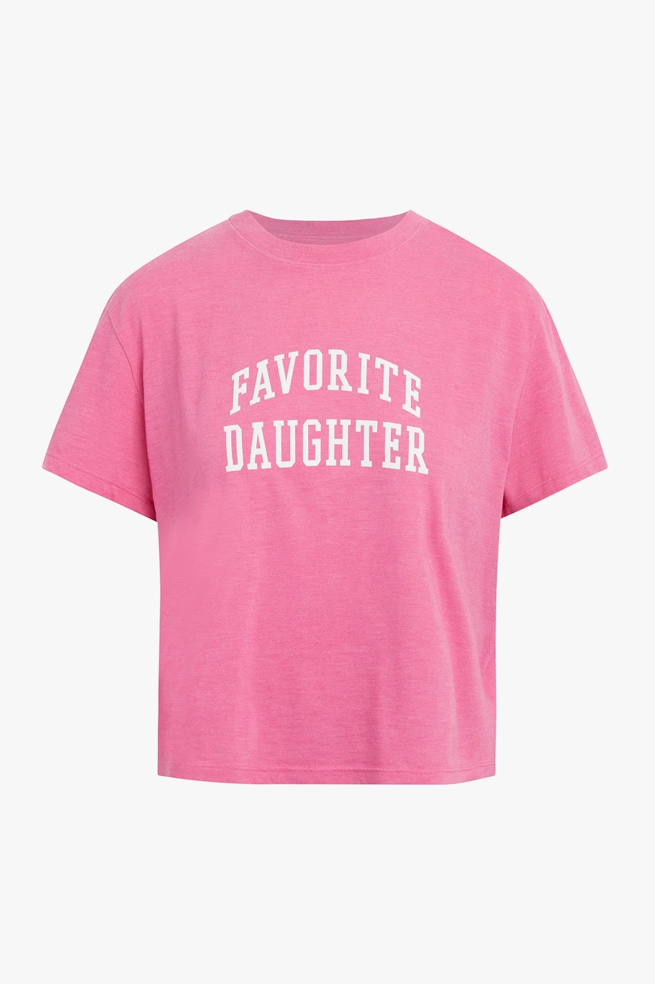 The Cropped Collegiate Tee Deep Rose