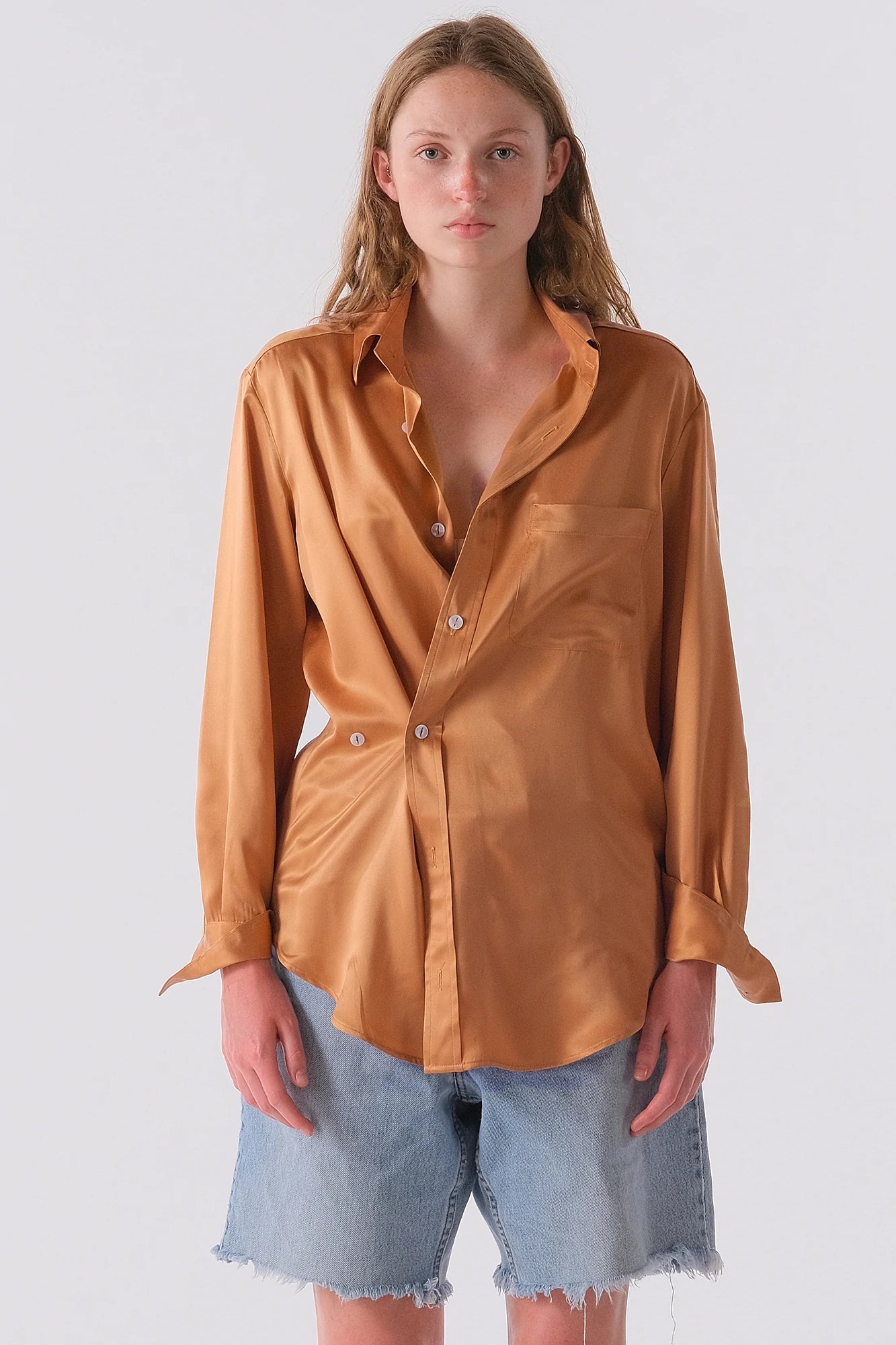 The MEN'S Shirt 100% Sueded Silk Cork