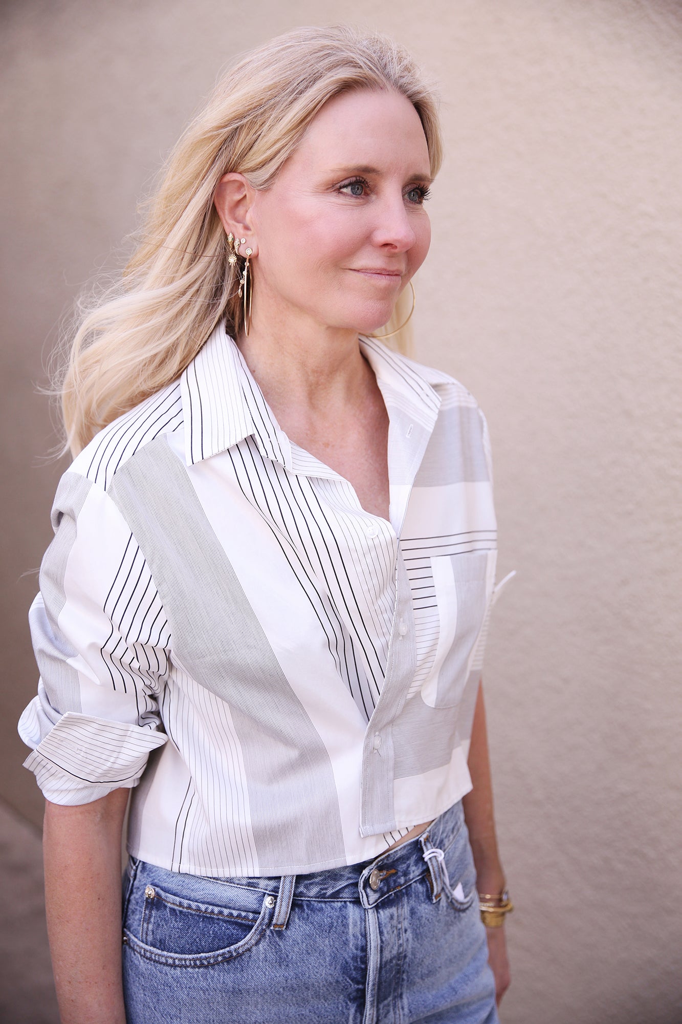 The SHORTY Shirt Cotton Sateen Stripe