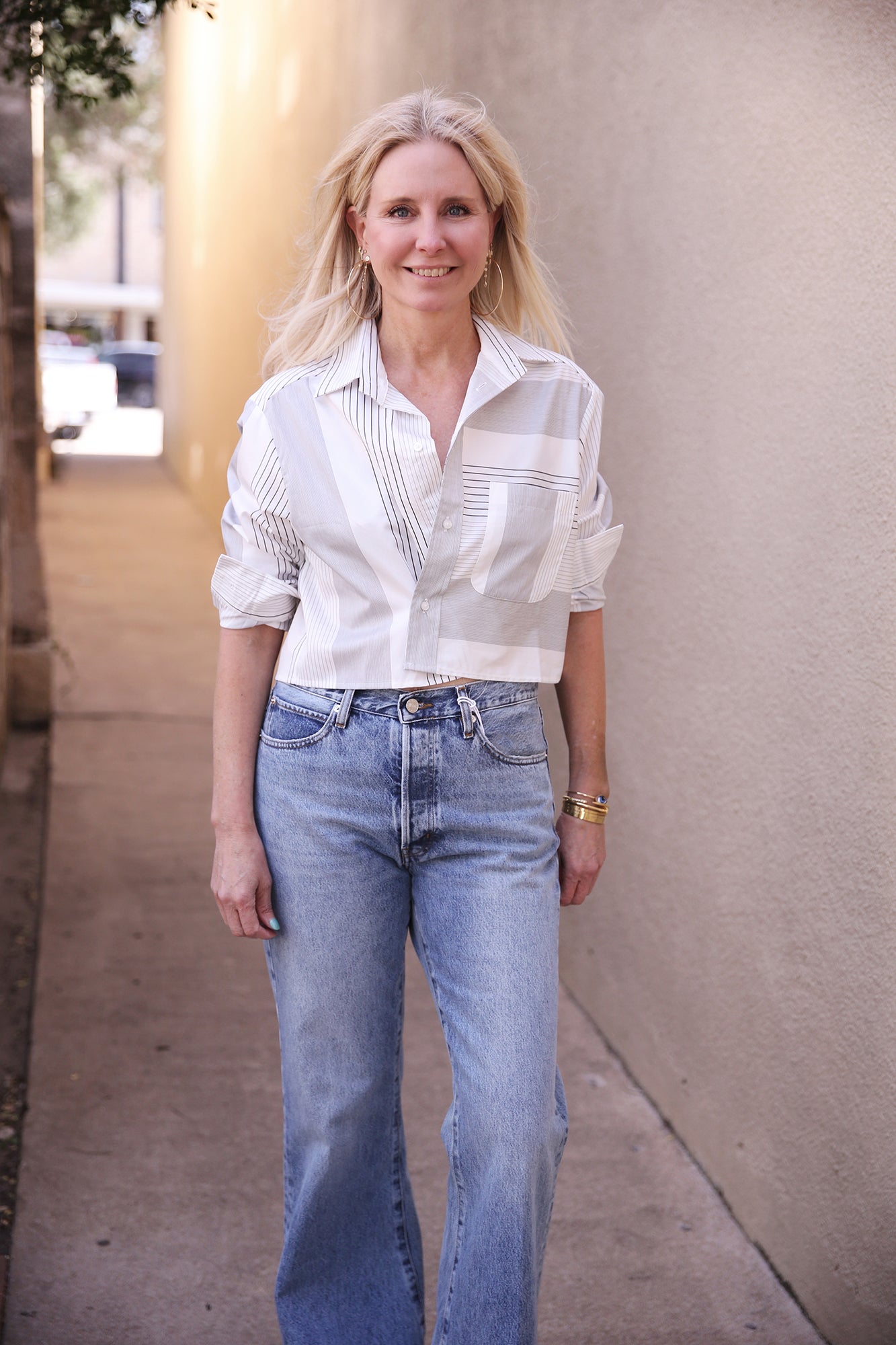 The SHORTY Shirt Cotton Sateen Stripe