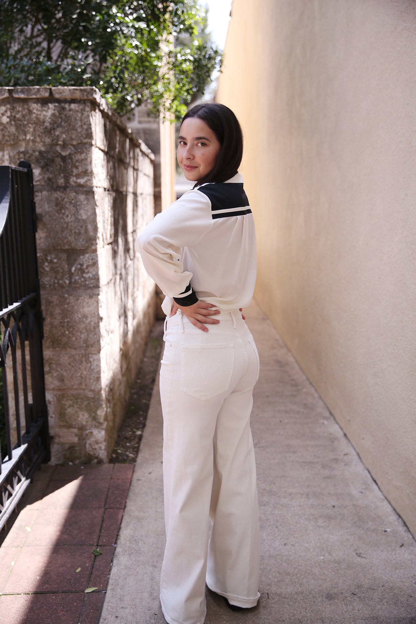 The Silk Pajama Shirt Alabaster Multi