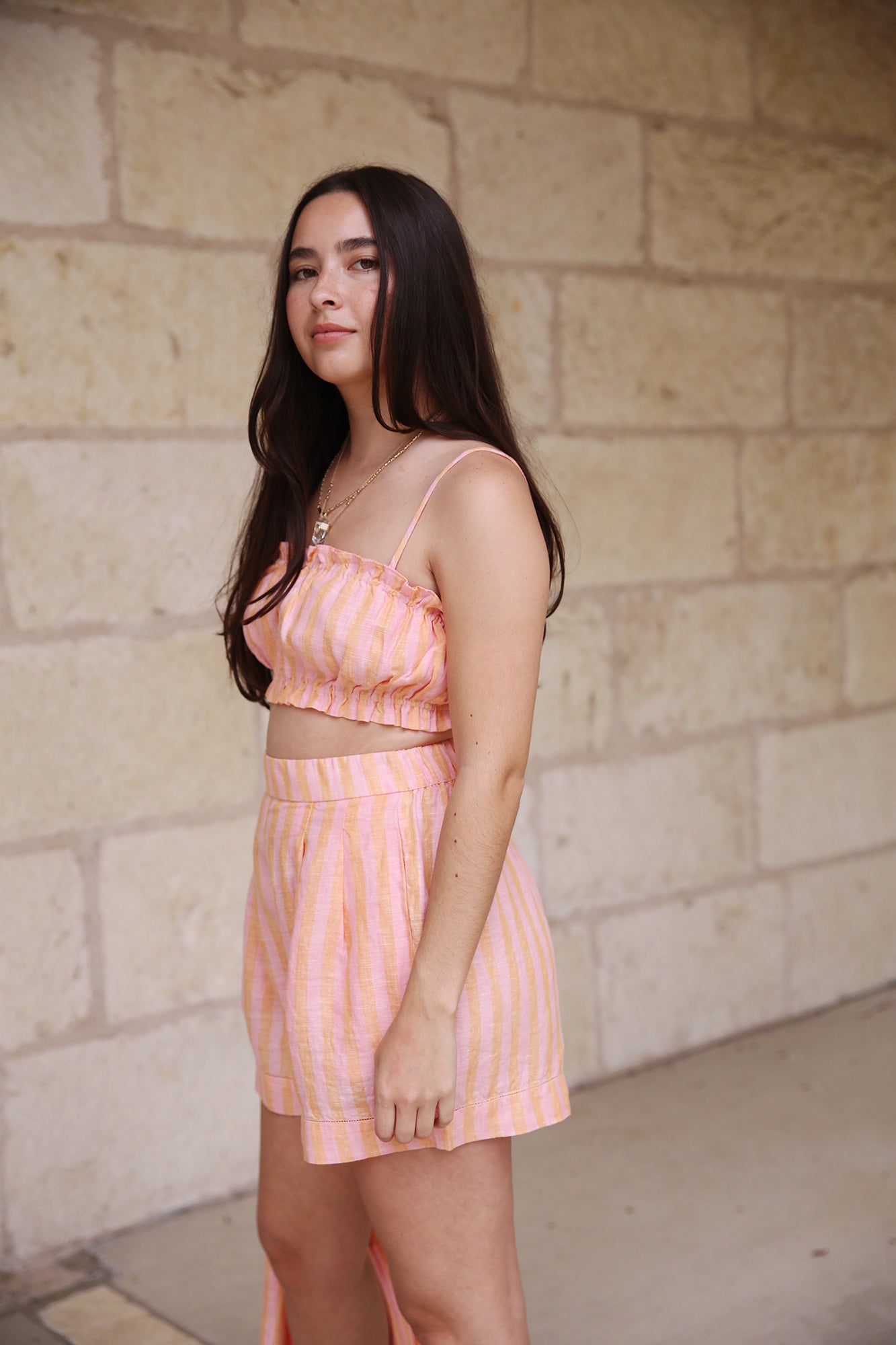 Everett Short Creamsicle Stripe