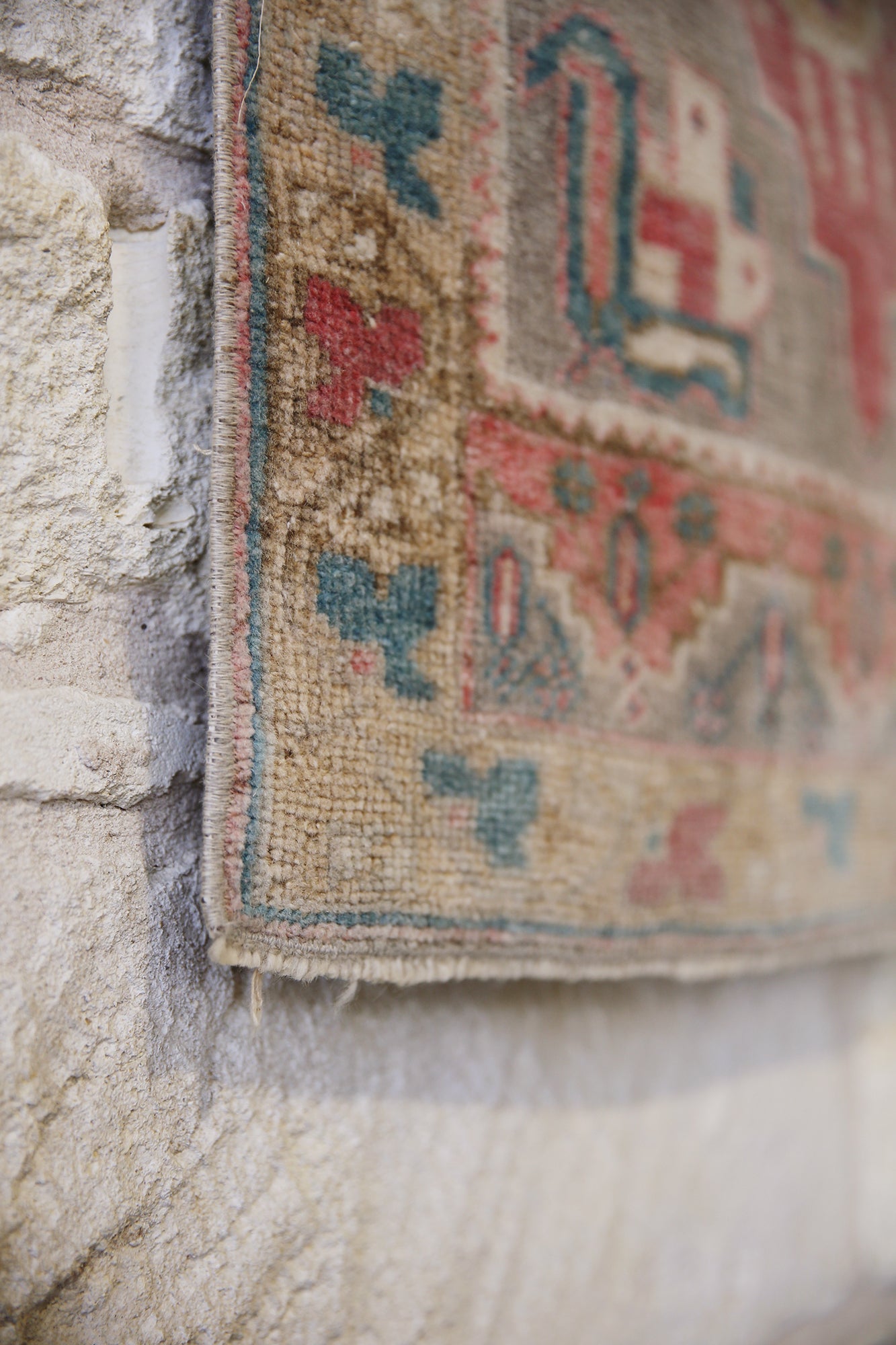 Turkish Anatolian Lavender/Pink Crown Mat - 3'11" x 2'2"