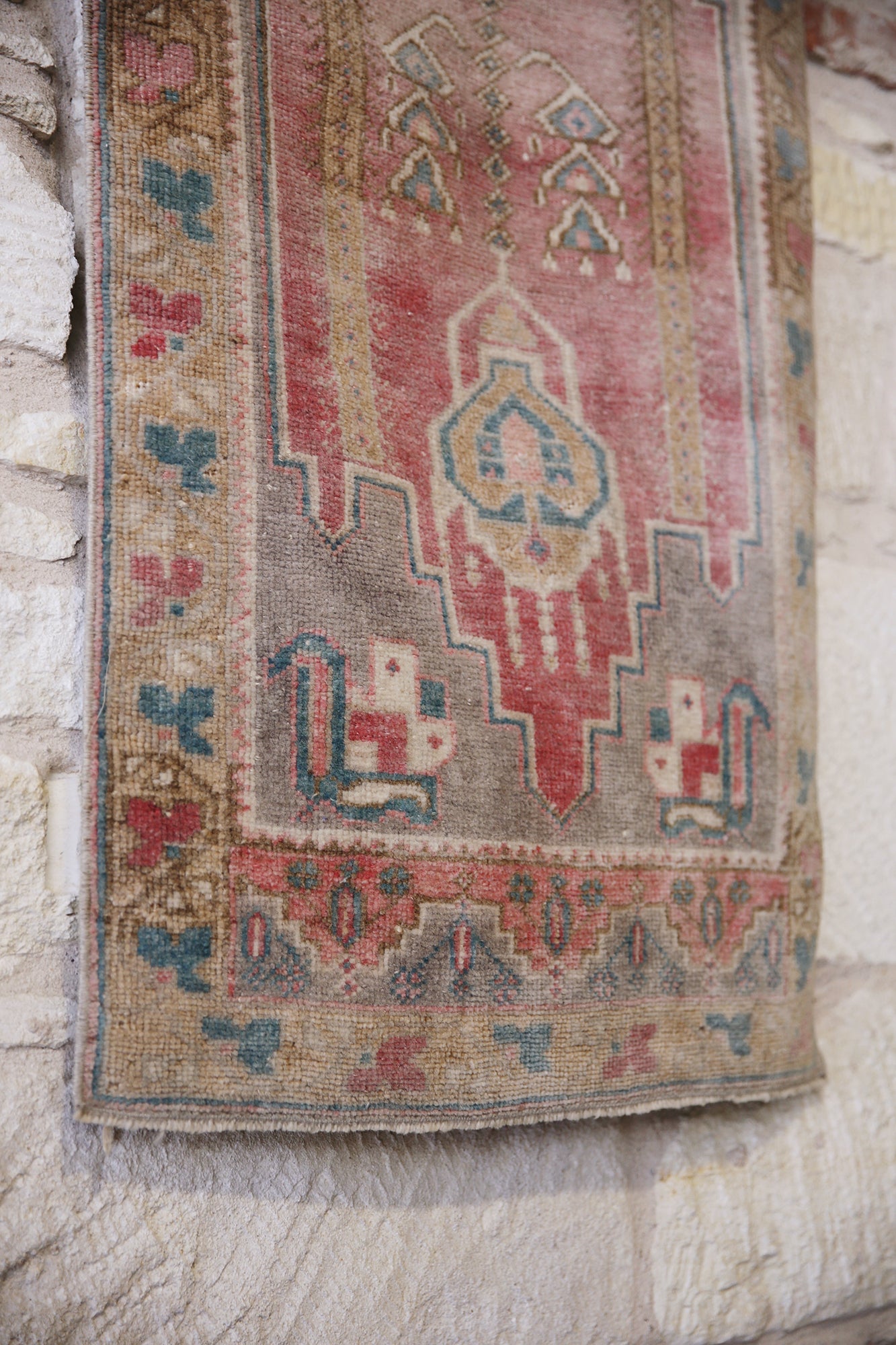 Turkish Anatolian Lavender/Pink Crown Mat - 3'11" x 2'2"