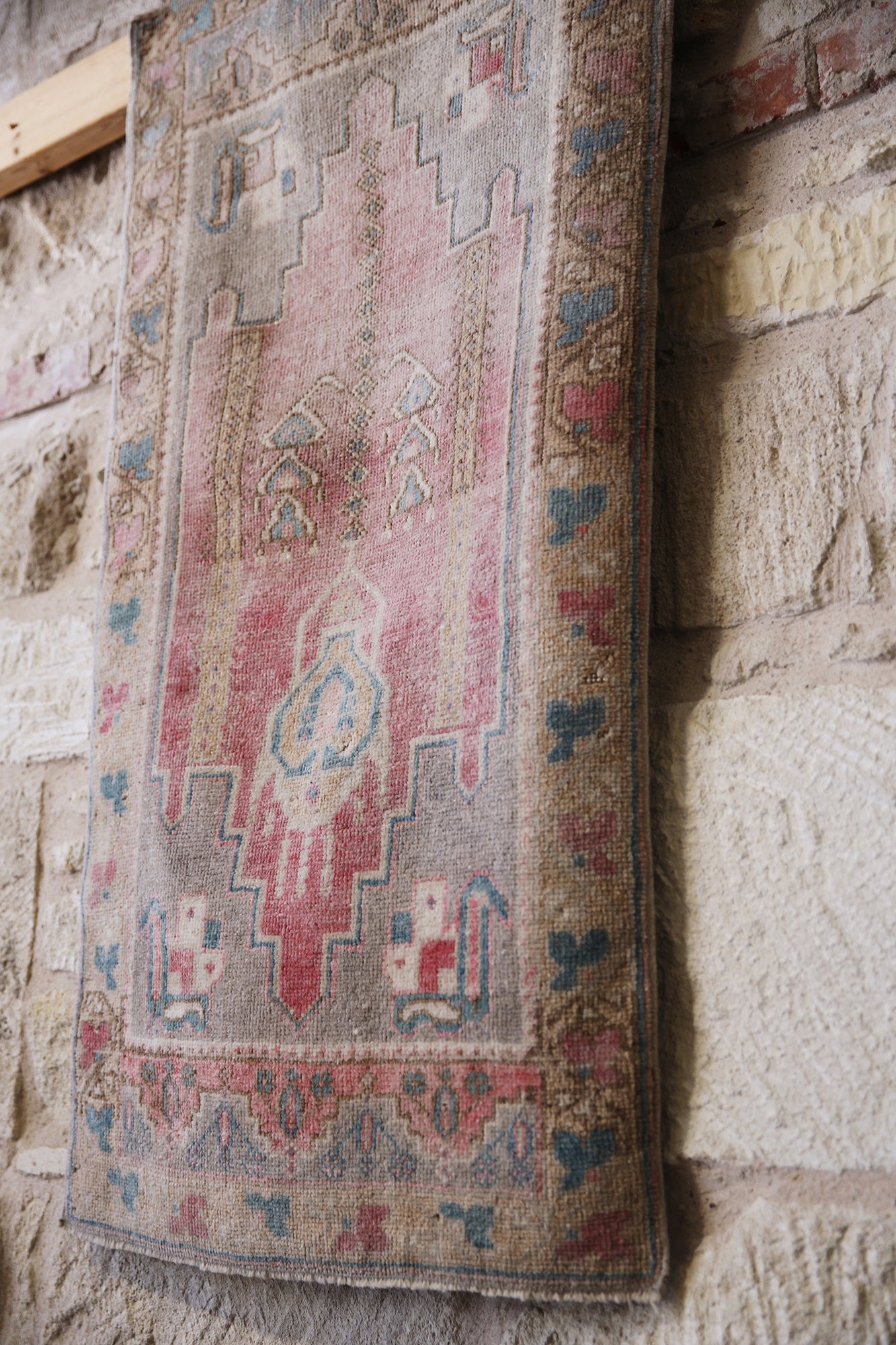 Turkish Anatolian Lavender/Pink Crown Mat - 3'11" x 2'2"
