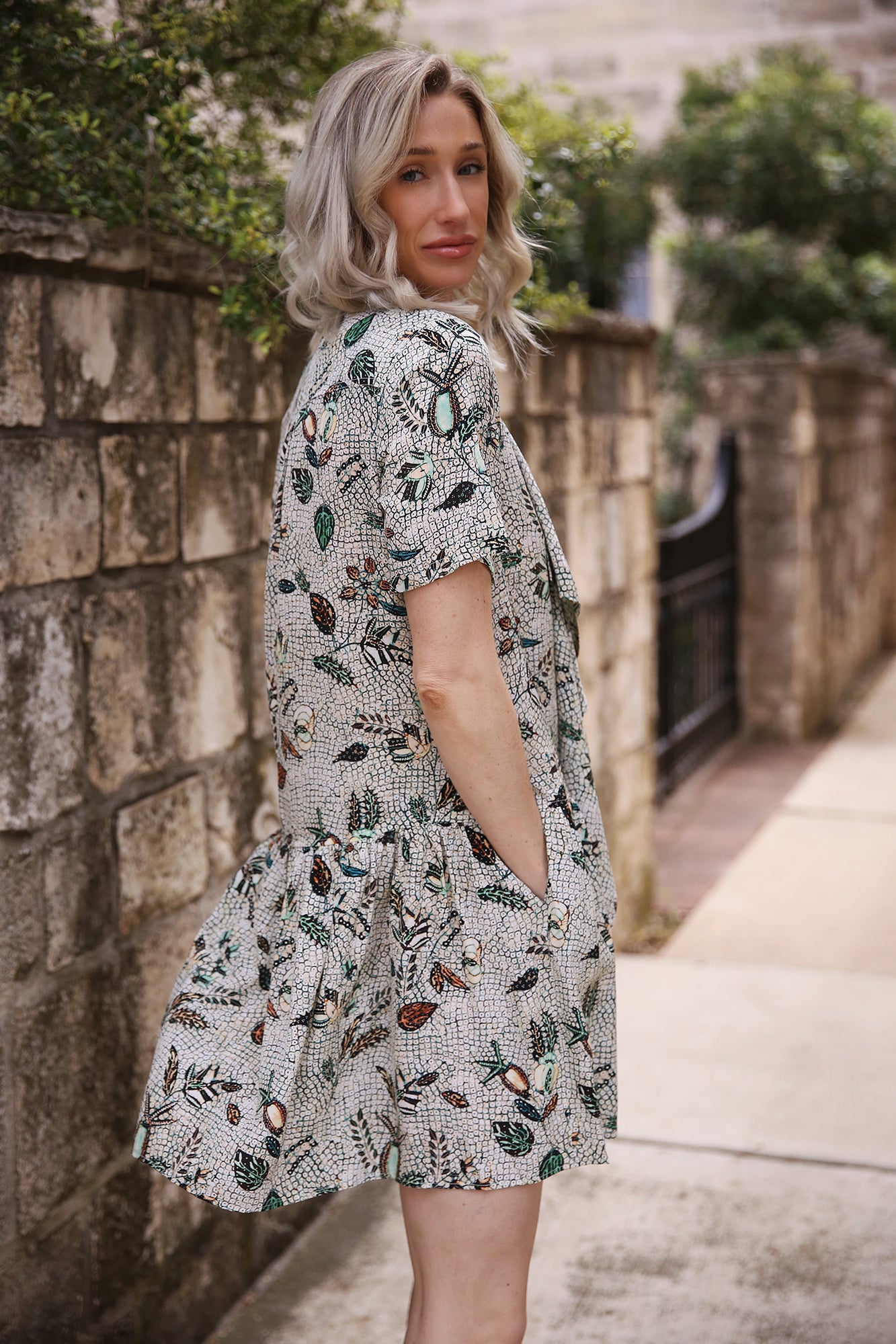 Adalyn Dress Botanical Mist