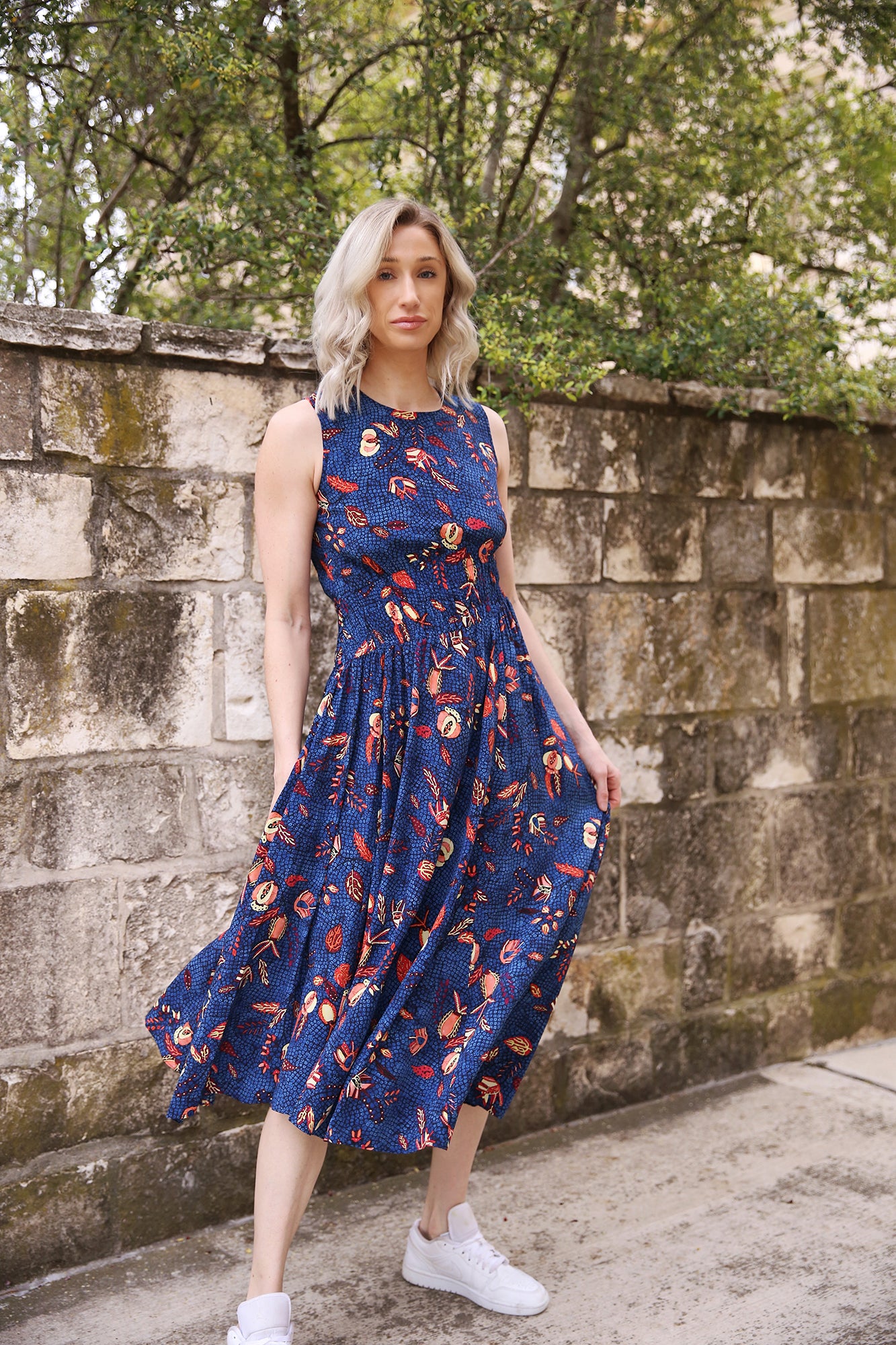 Luca Dress Blue Dahlia