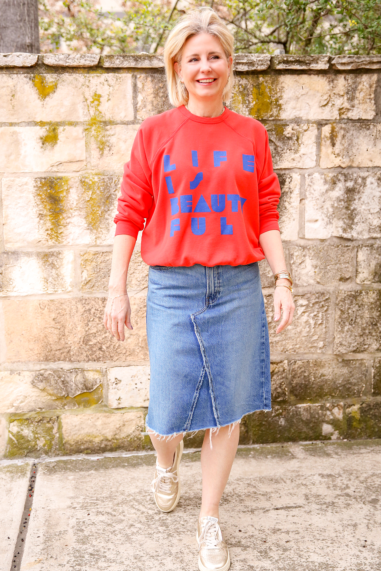 Deconstructed Denim Skirt