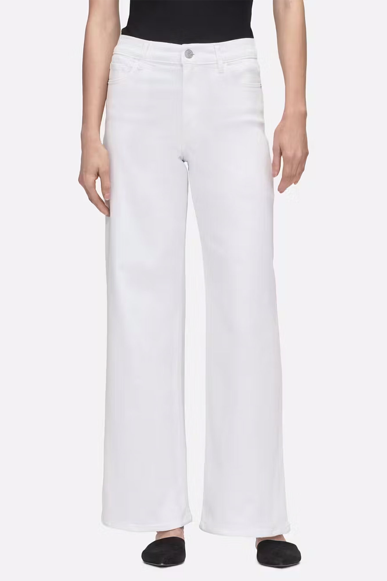 Le Slim Palazzo White Denim