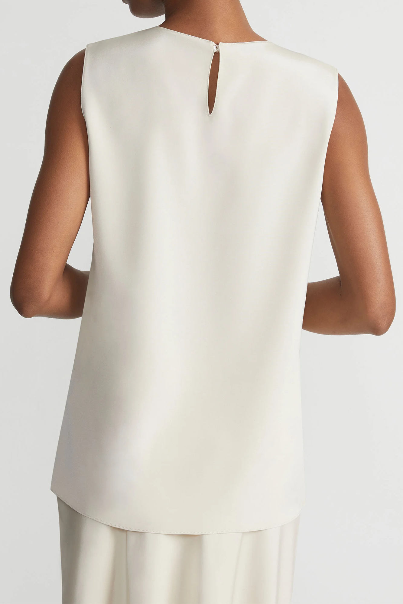 Silk Crepe De Chine Sleeveless Adela Blouse