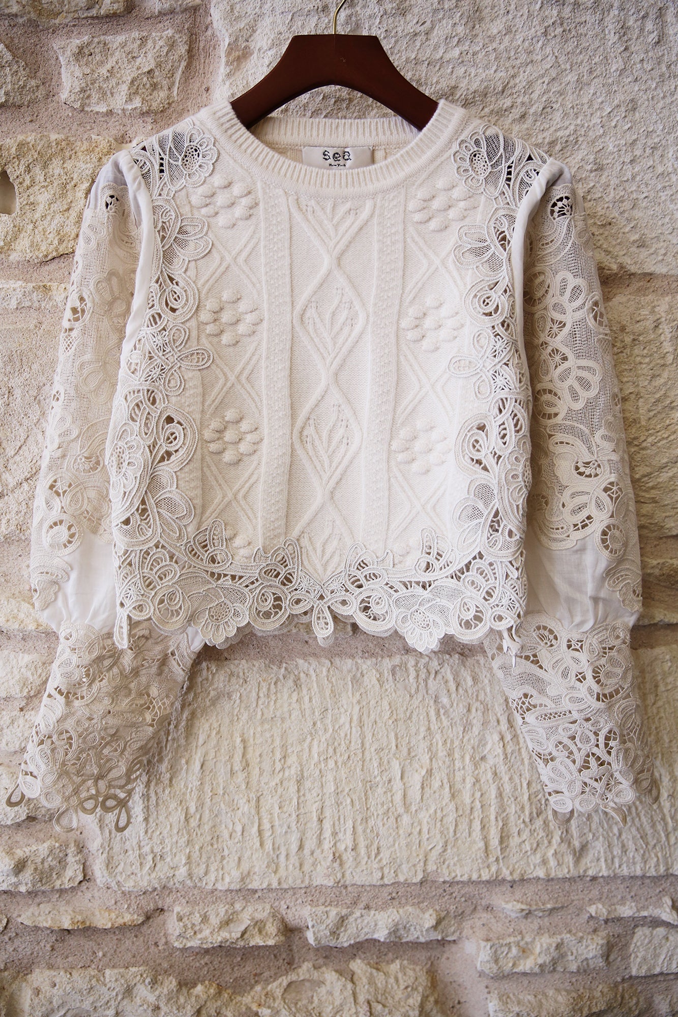 Vania Lace Combo Sweater