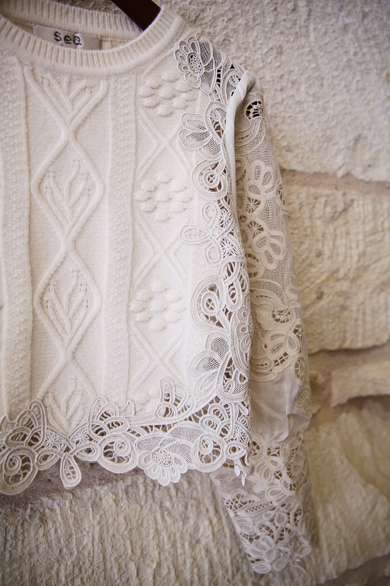 Vania Lace Combo Sweater
