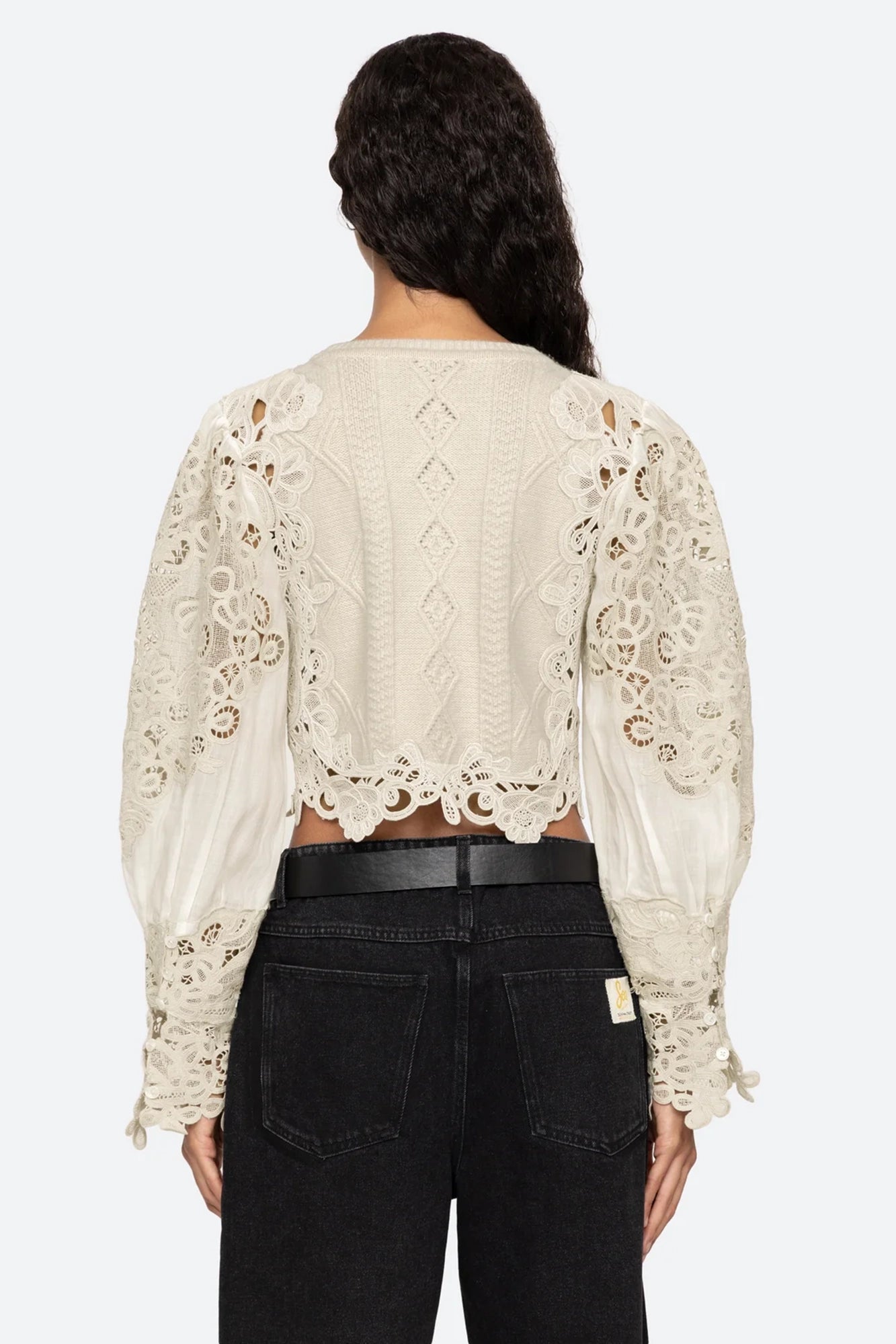 Vania Lace Combo Sweater