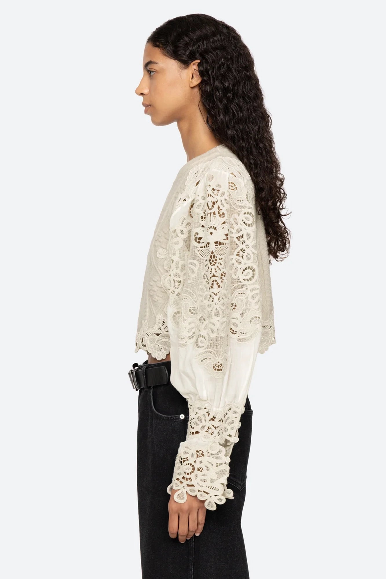 Vania Lace Combo Sweater