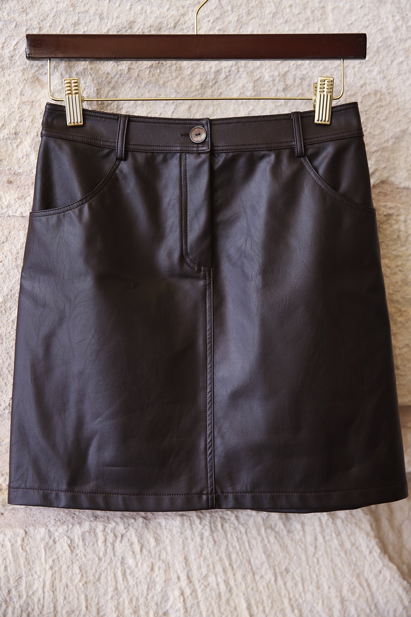 Vegan Leather Skirt