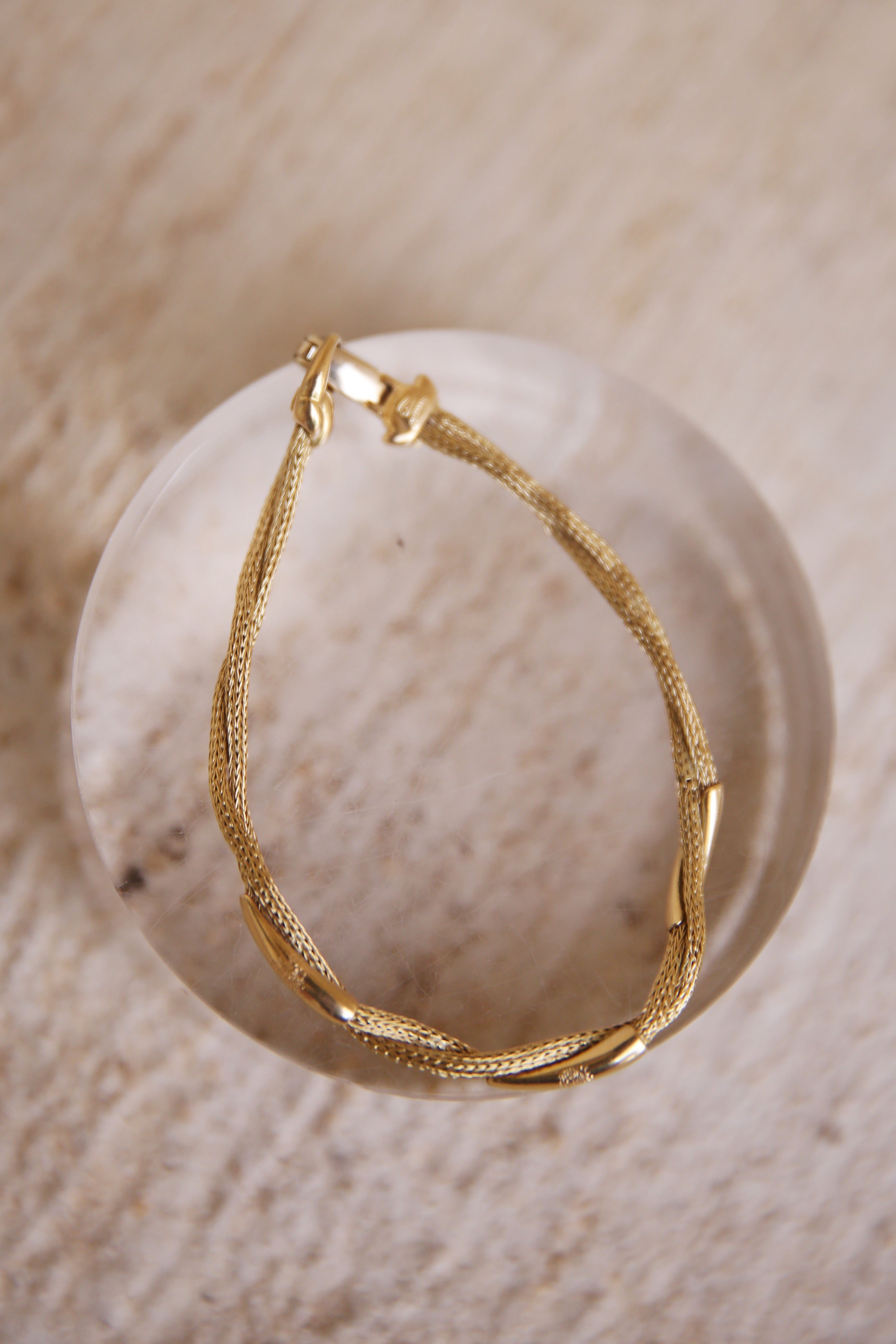 Braided 18K YG Bracelet