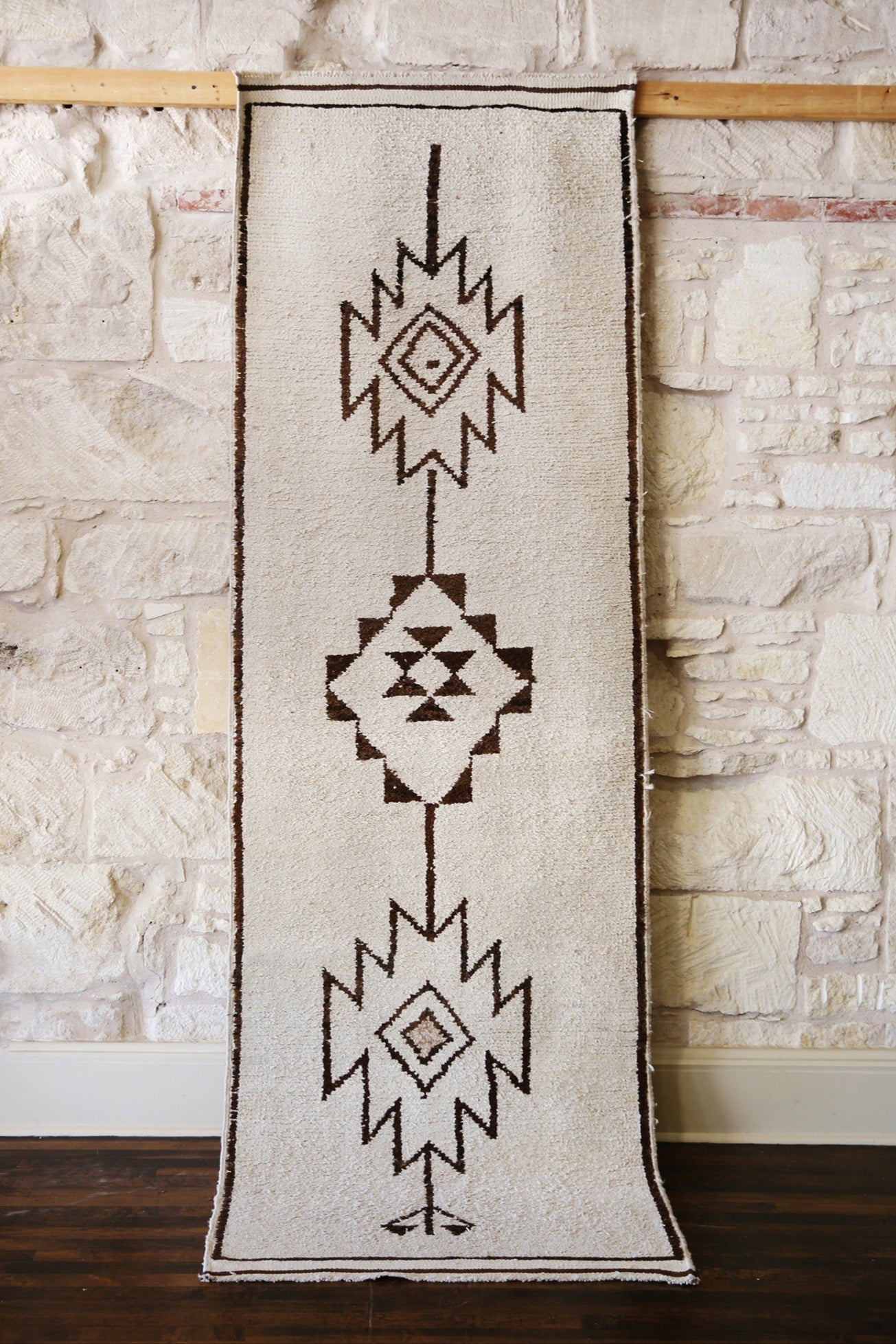 Vintage Turkish Neutral Southwestern Runner - 11'2" x 3'7"