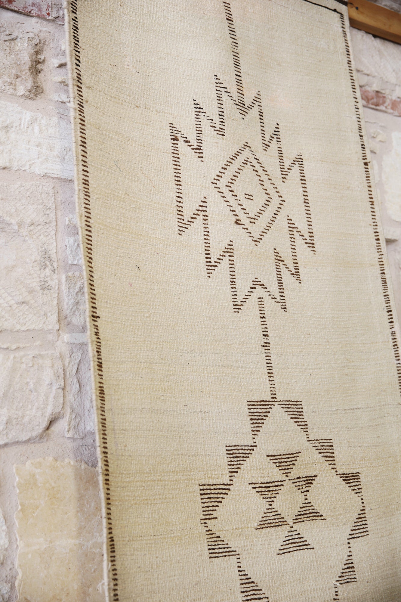 Vintage Turkish Neutral Southwestern Runner - 11'2" x 3'7"