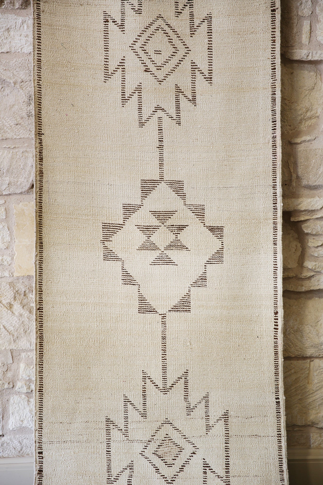 Vintage Turkish Neutral Southwestern Runner - 11'2" x 3'7"